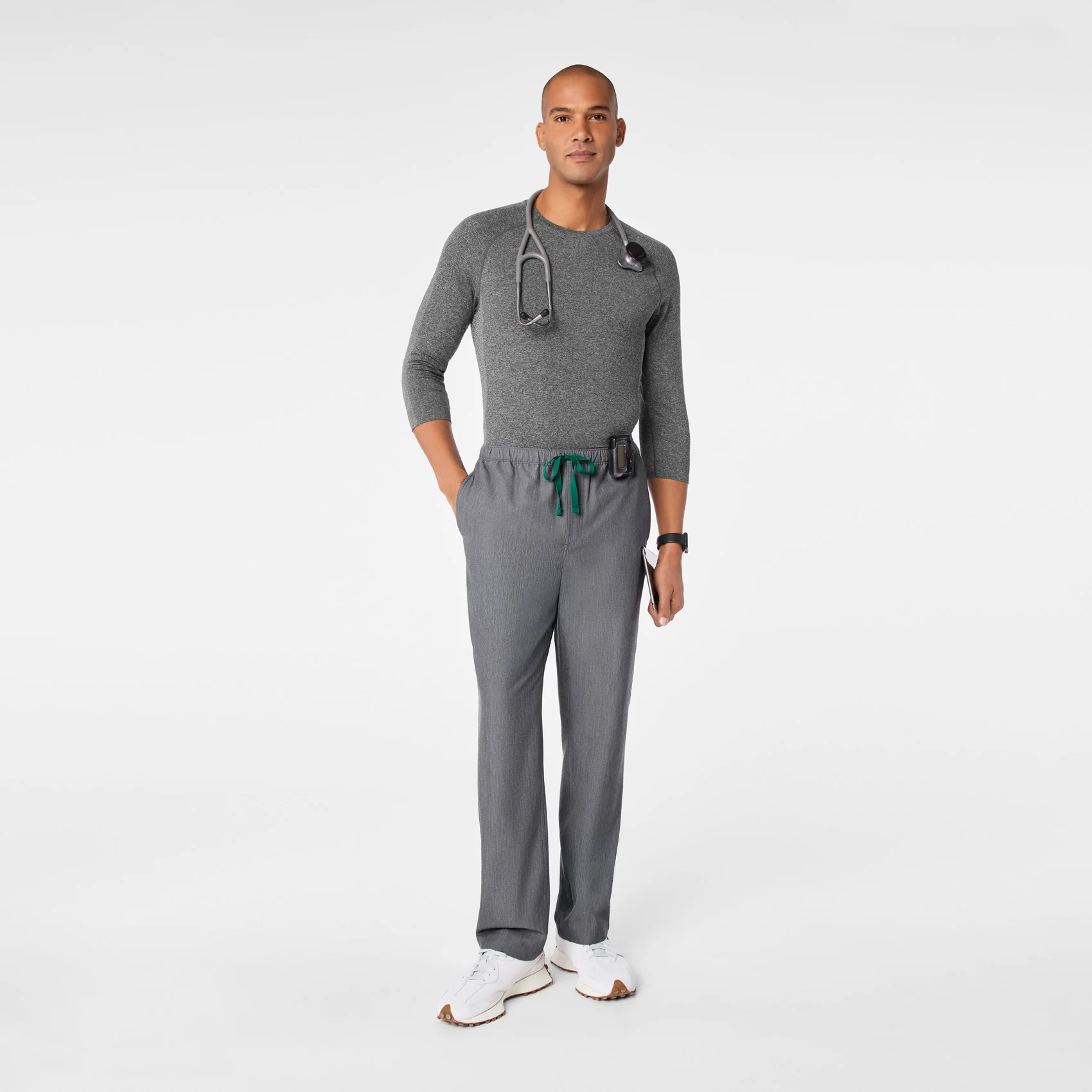men's Graphite Makato Seamless ¾ Sleeve - Underscrub - Image 2