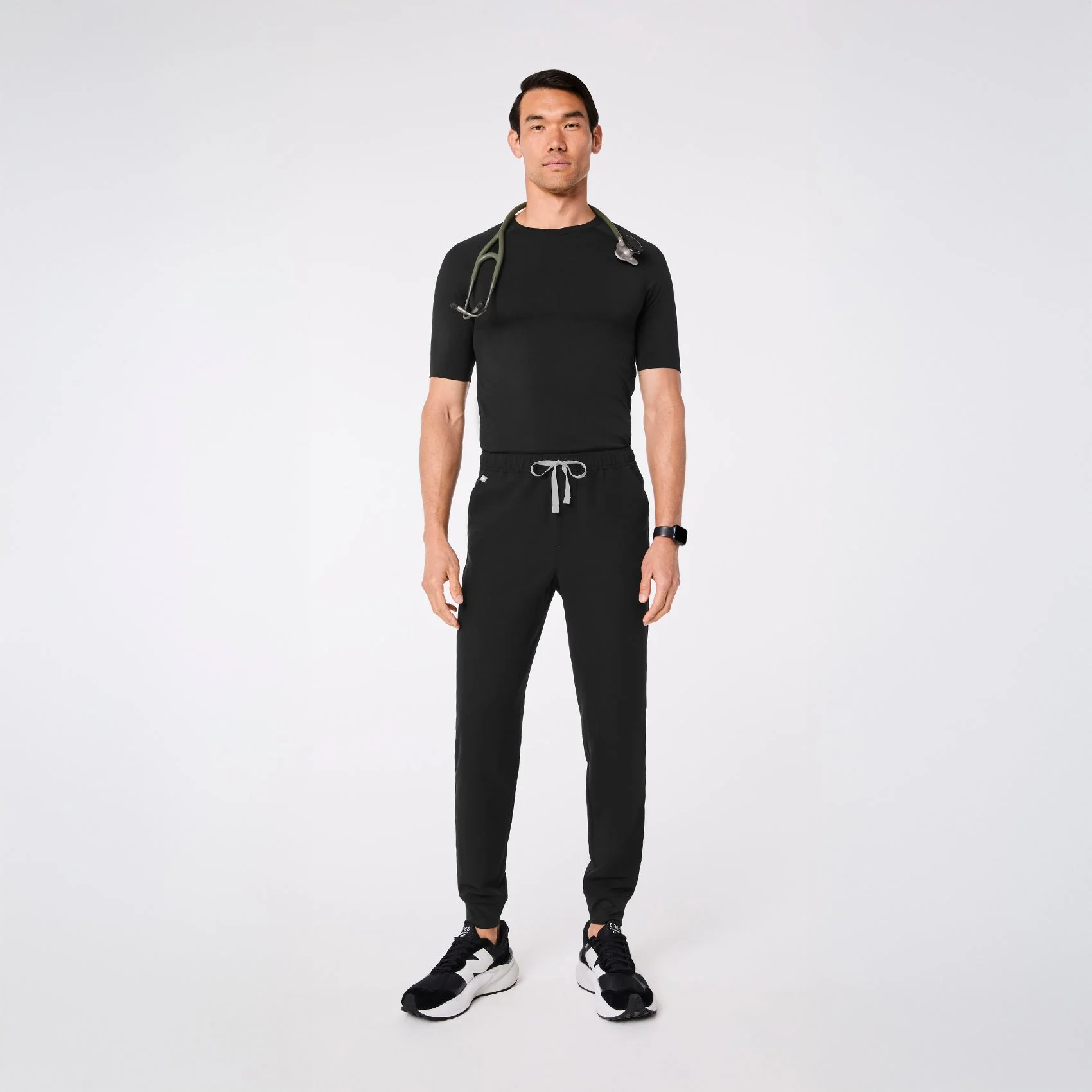 men's Black Makato Seamless - Shortsleeve Underscrub - Image 2