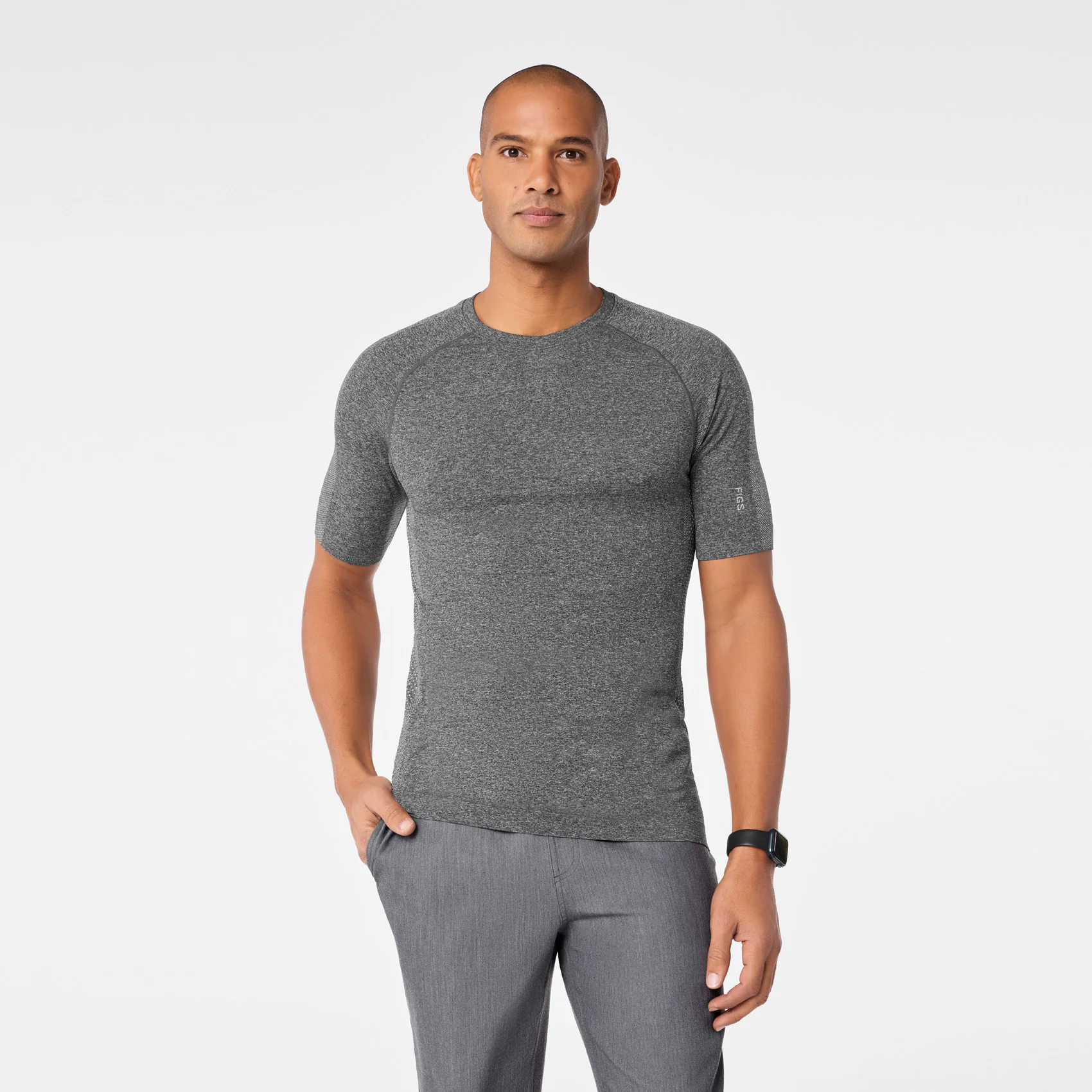 men's Graphite Makato Seamless - Shortsleeve Underscrub - Image 5