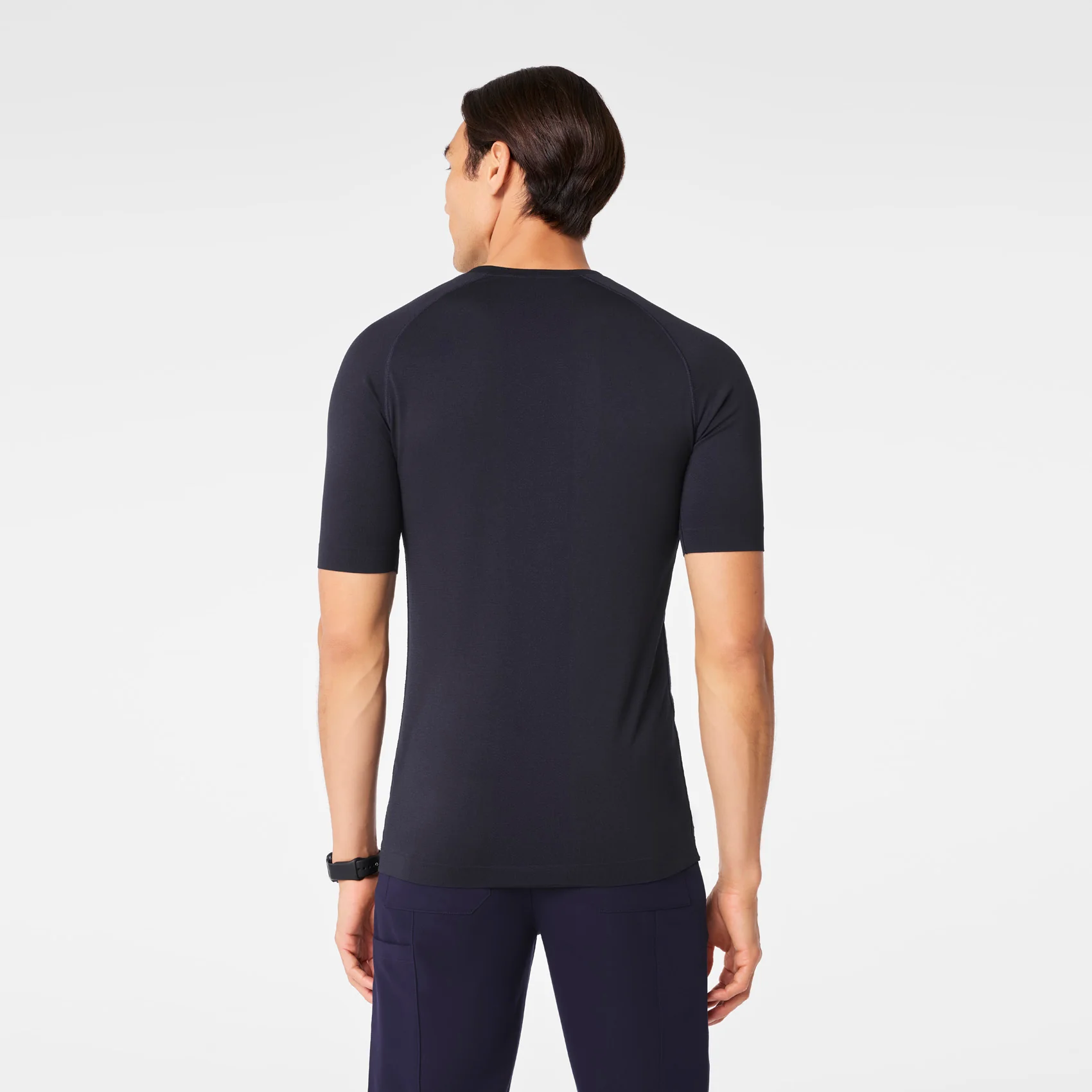men's Navy Makato Seamless - Shortsleeve Underscrub - Image 4