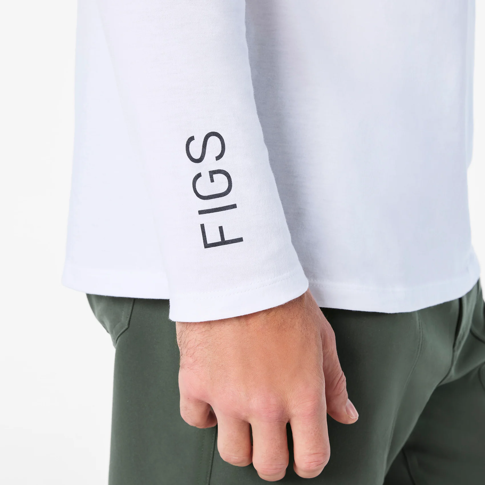 men's Optic White My First Name is Doctor Supersoft - Longsleeve Underscrub - Image 7