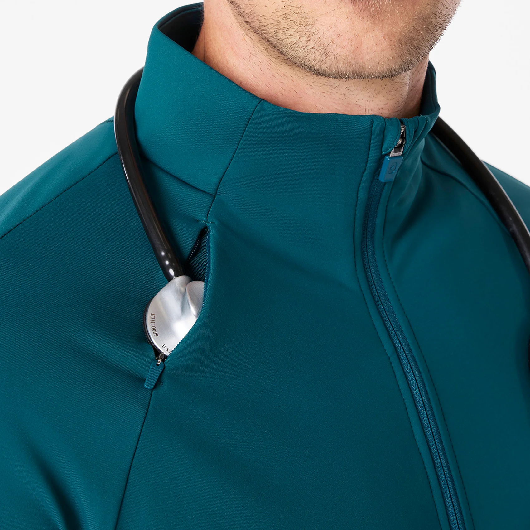 men's Caribbean Blue On-Shift ContourKnit Jacket™ - Image 6
