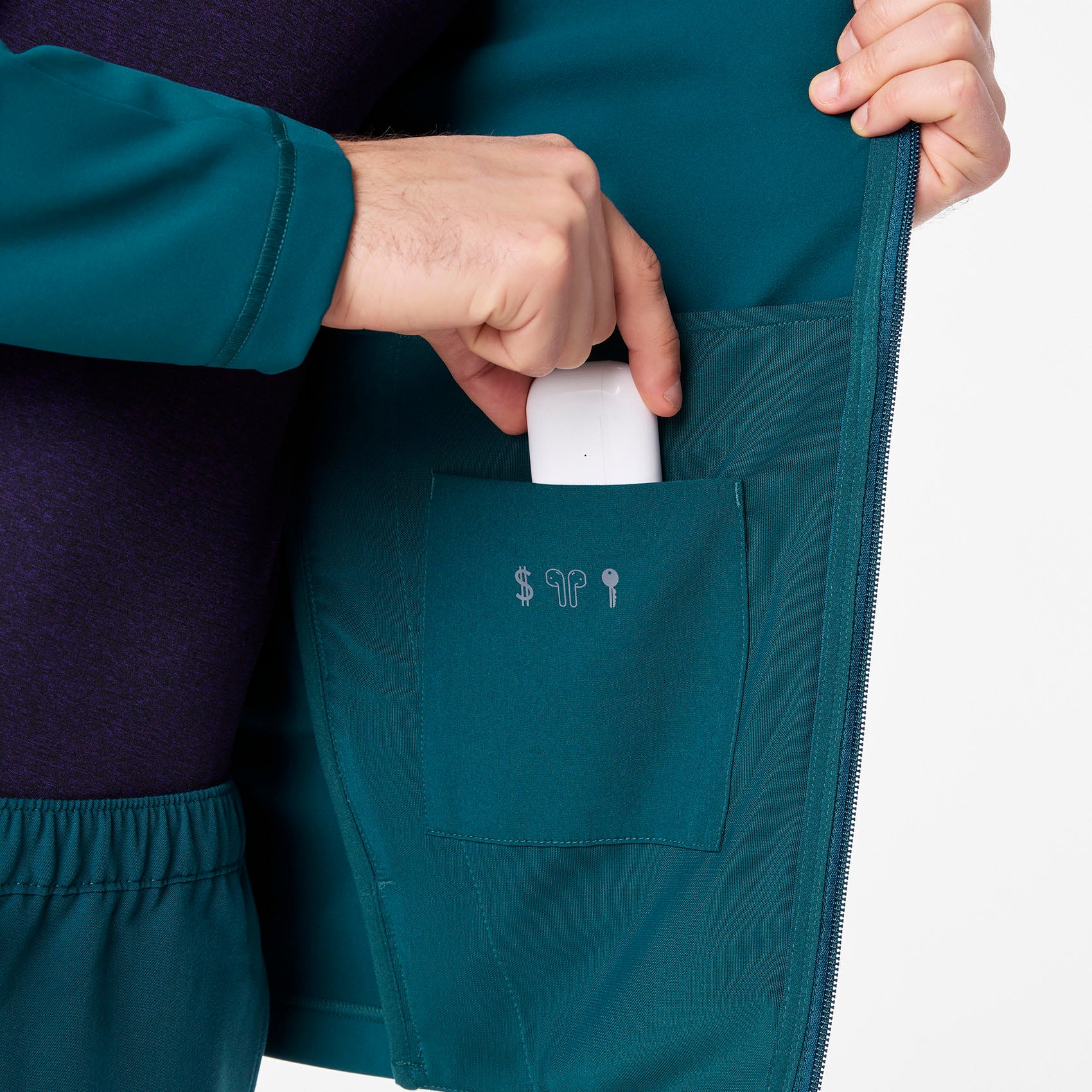 men's Caribbean Blue On-Shift ContourKnit Jacket™ - Image 8