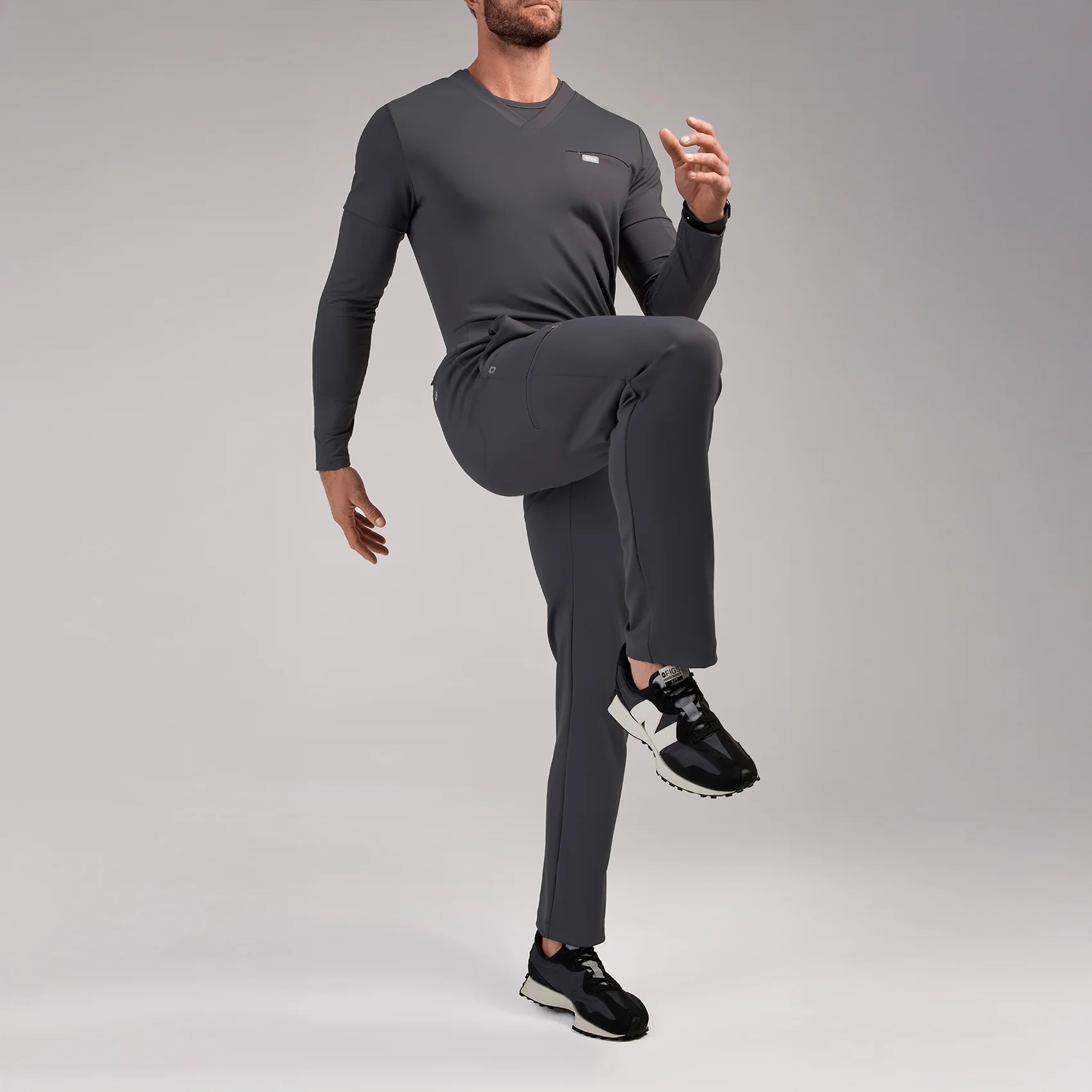 men's Charcoal Norris FORMx Straight Leg - Short Scrub Pant⢠- Image 4
