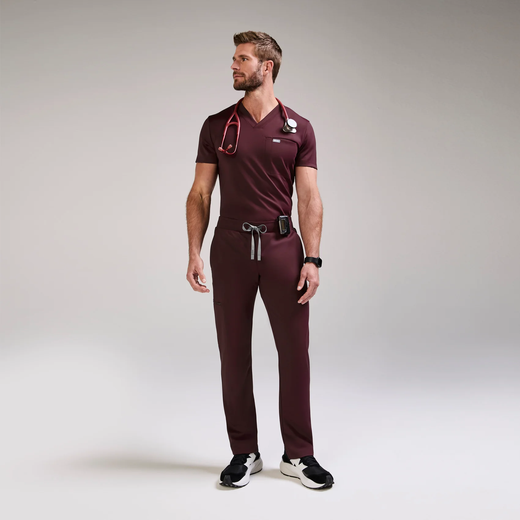 men's Burgundy Norris FORMx Straight Leg - Tall Scrub Pant™ - Image 2