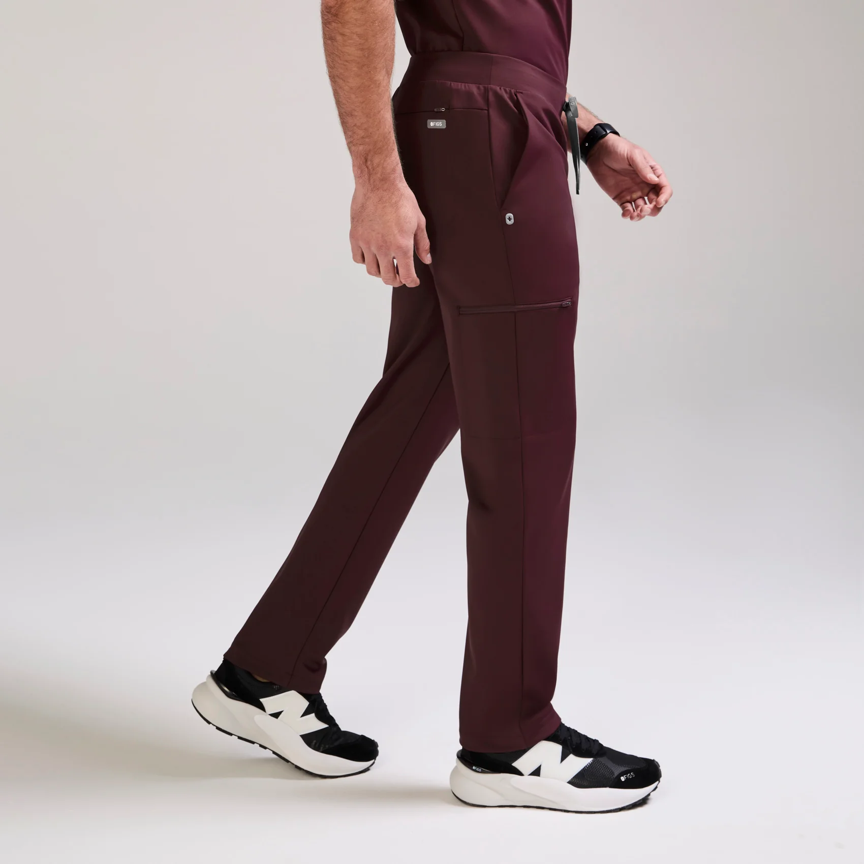 men's Burgundy Norris FORMx Straight Leg - Tall Scrub Pant™ - Image 3