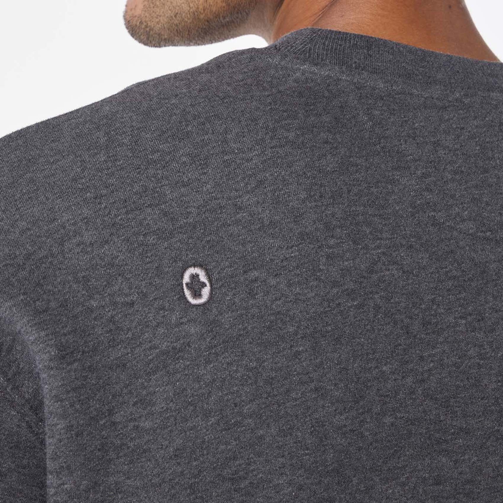 men's Charcoal Heather Grey Off-Shift Relaxed - Crewneck Sweatshirt™ - Image 5