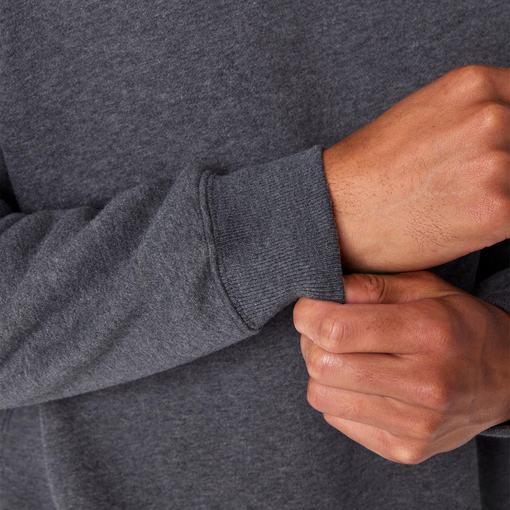 men's Charcoal Heather Grey Off-Shift Relaxed - Crewneck Sweatshirt™ - Image 7