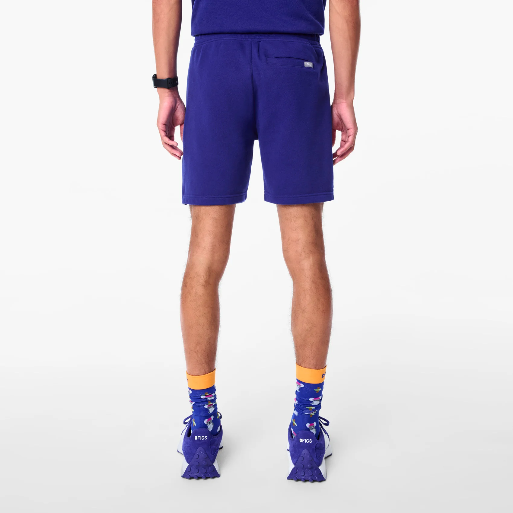 men's Deep Royal Blue Off-Shift - Lounge Shorts⢠- Image 4