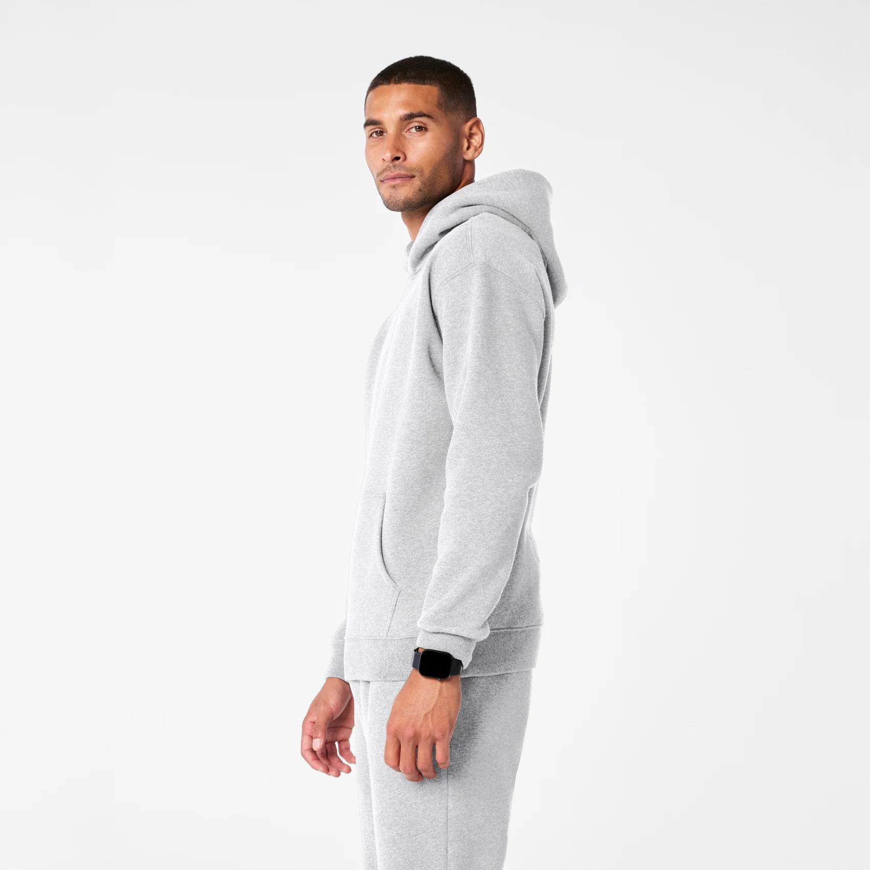 men's Heather Grey Off-Shift - Hoodie Sweatshirt™ - Image 3