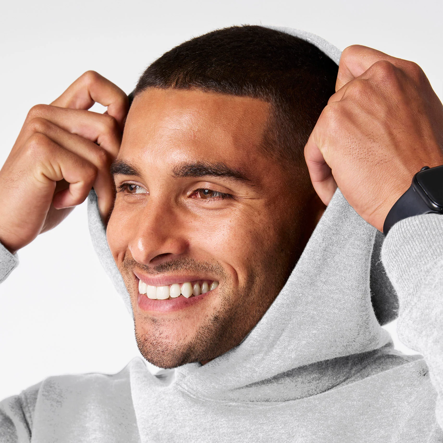 men's Heather Grey Off-Shift - Hoodie Sweatshirt™ - Image 6
