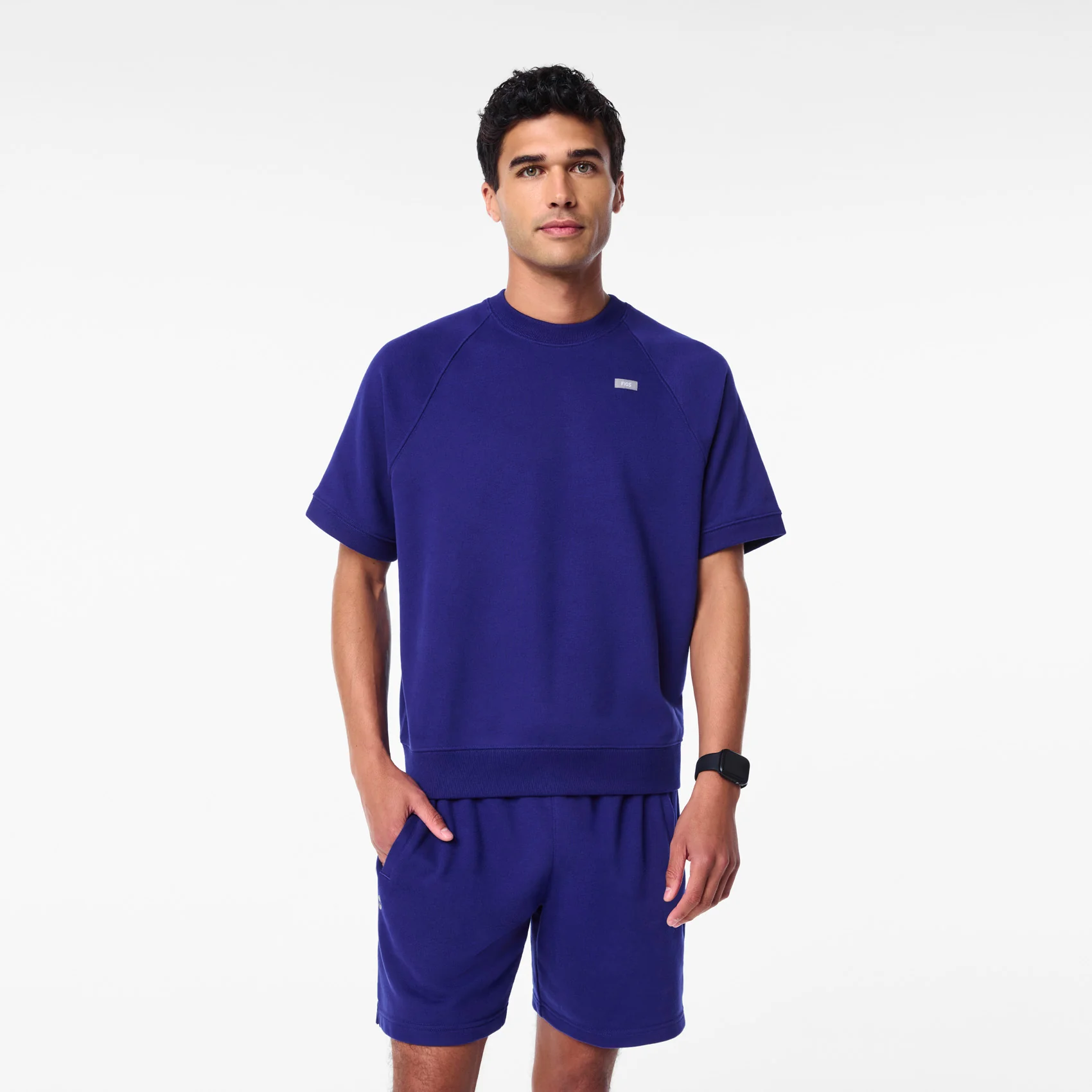 men's Deep Royal Blue Off-Shift - Shortsleeve Sweatshirt™
