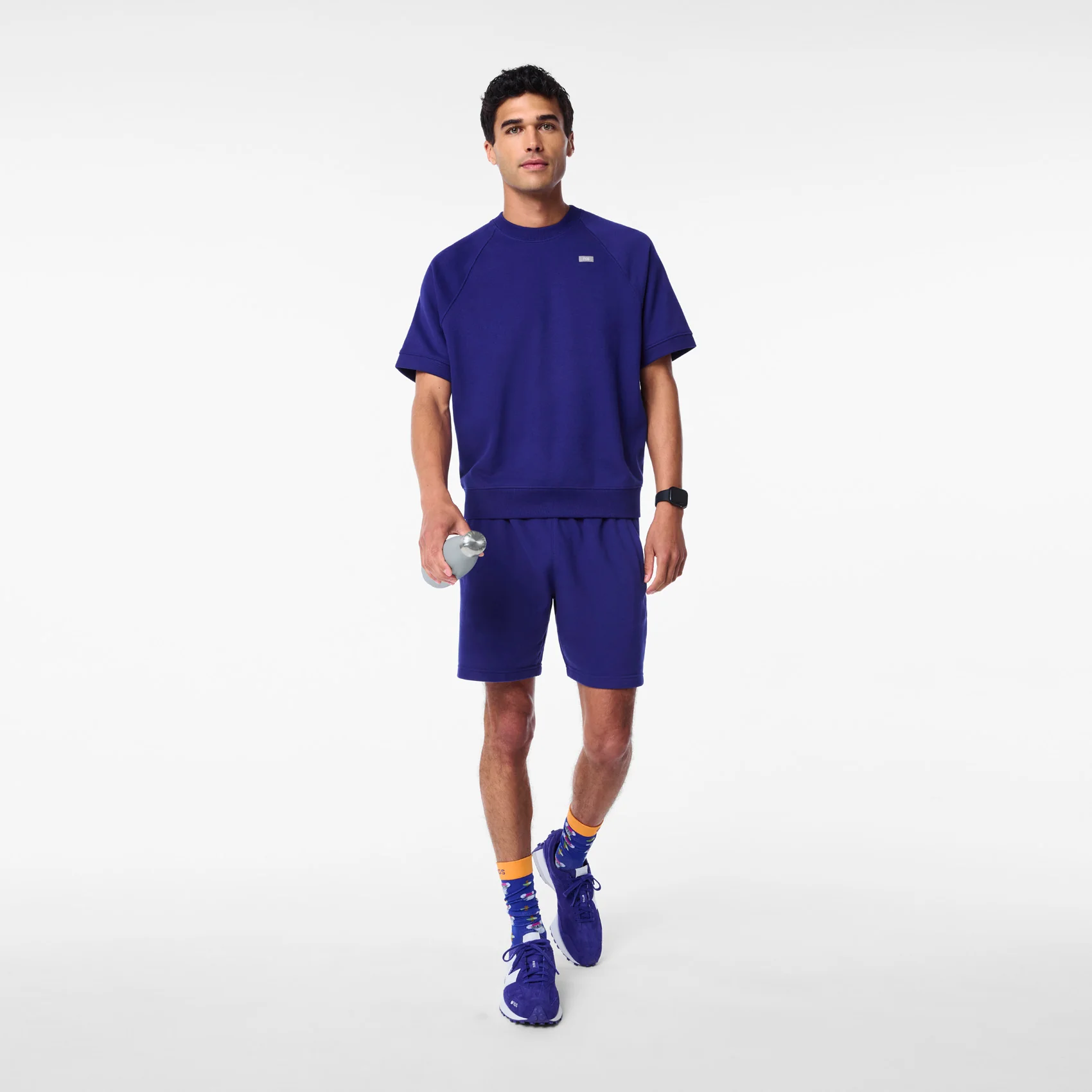 men's Deep Royal Blue Off-Shift - Shortsleeve Sweatshirt™ - Image 2