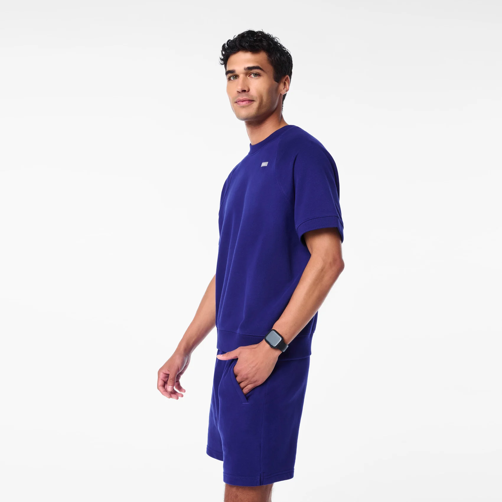 men's Deep Royal Blue Off-Shift - Shortsleeve Sweatshirt™ - Image 3