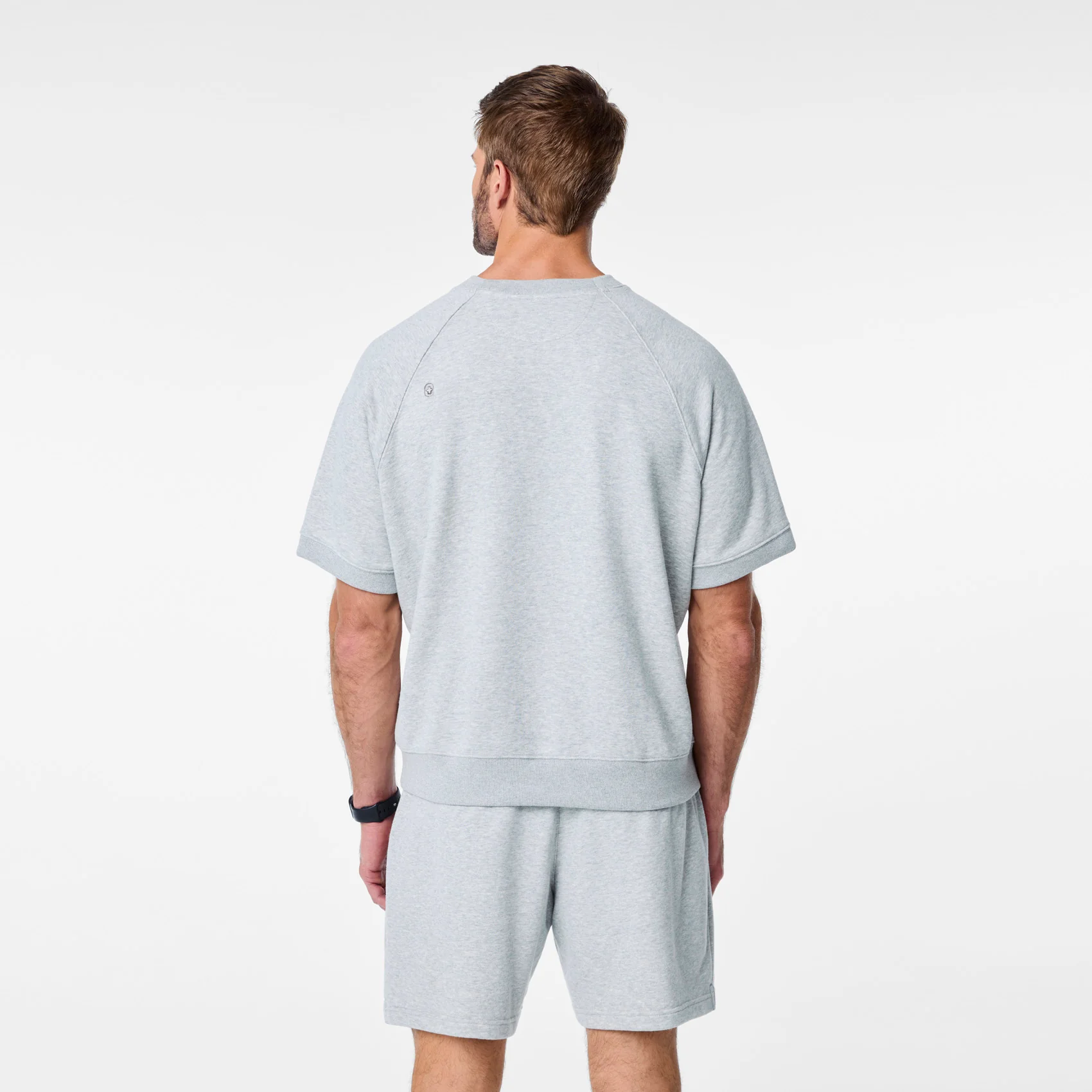 men's Heather Grey Off-Shift - Shortsleeve Sweatshirt™ - Image 4