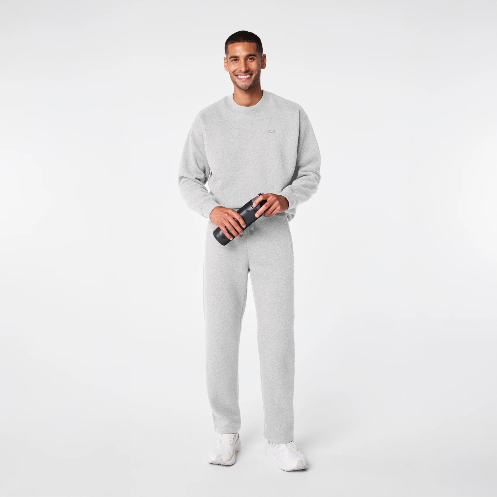 men's Heather Grey Off-Shift Straight Leg - Sweatpant™ - Image 2