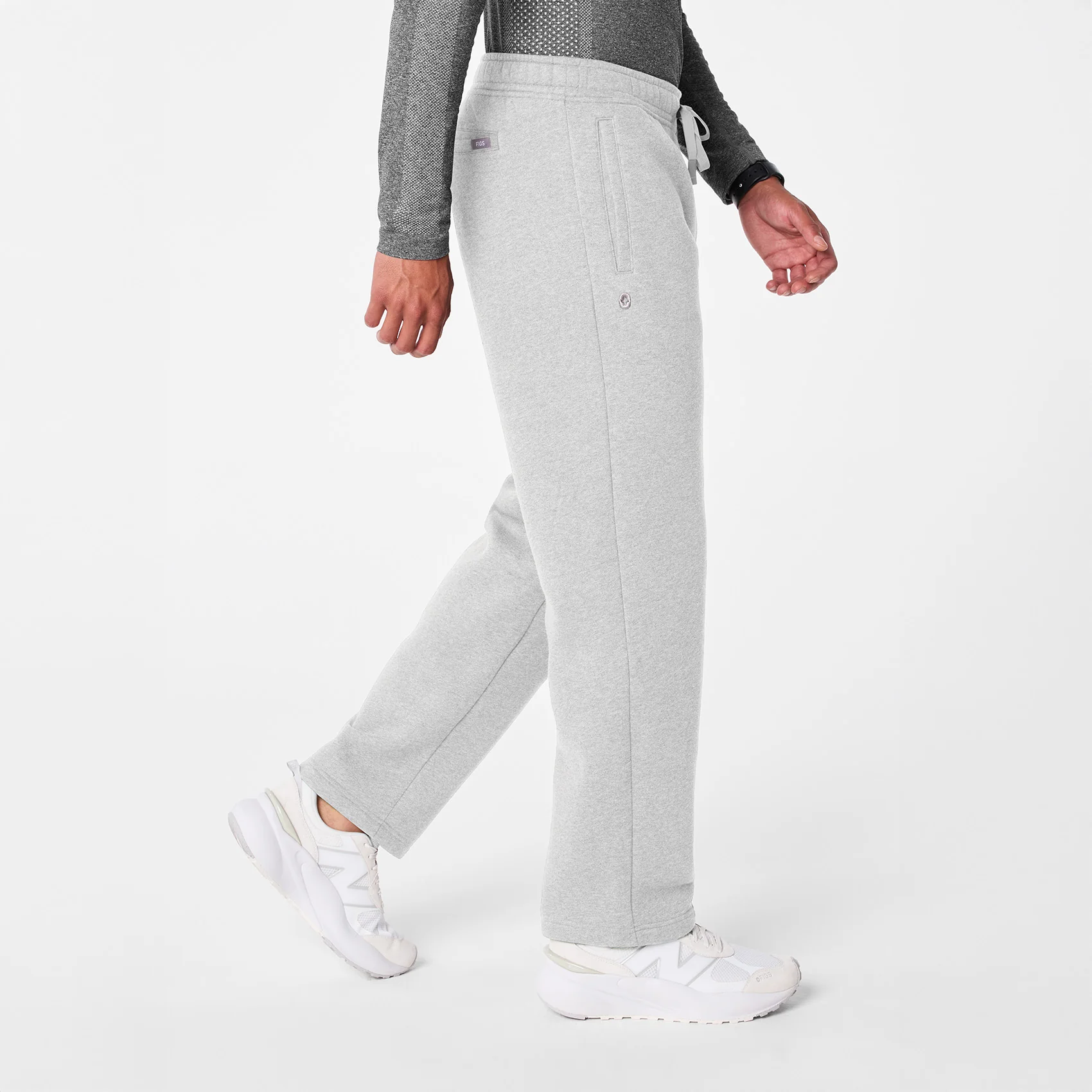 men's Heather Grey Off-Shift Straight Leg - Sweatpant™ - Image 4