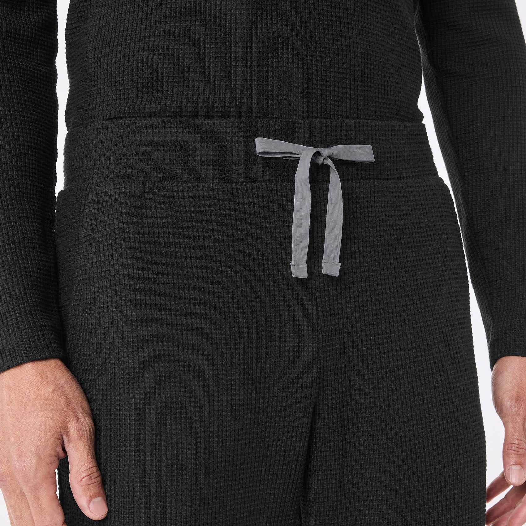men's Black Off-Shift Waffle - Jogger Sweatpant⢠- Image 5