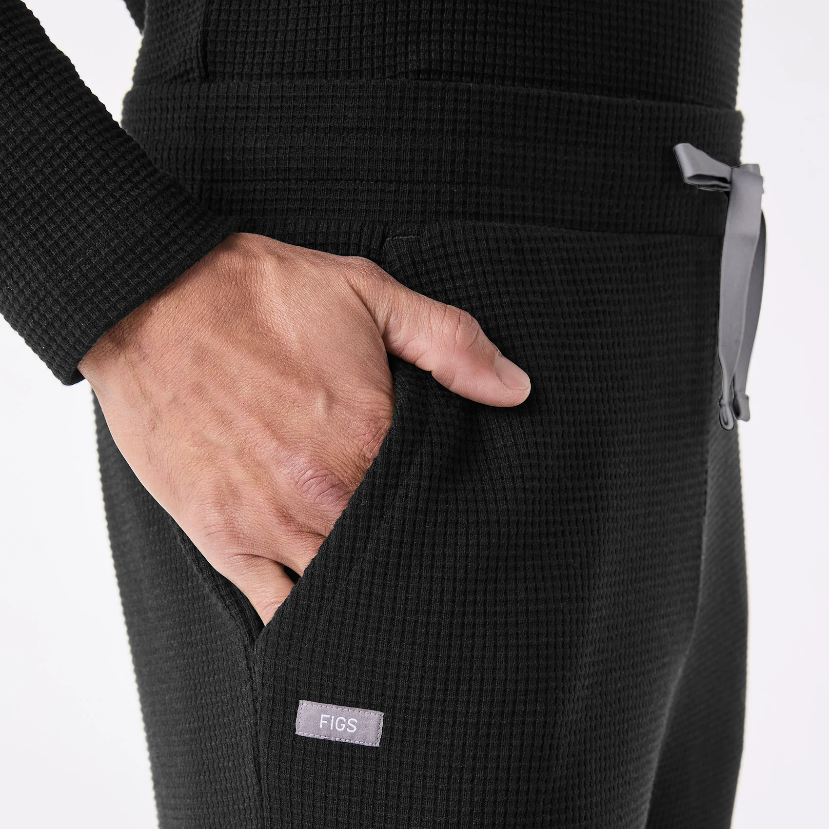 men's Black Off-Shift Waffle - Jogger Sweatpant⢠- Image 6