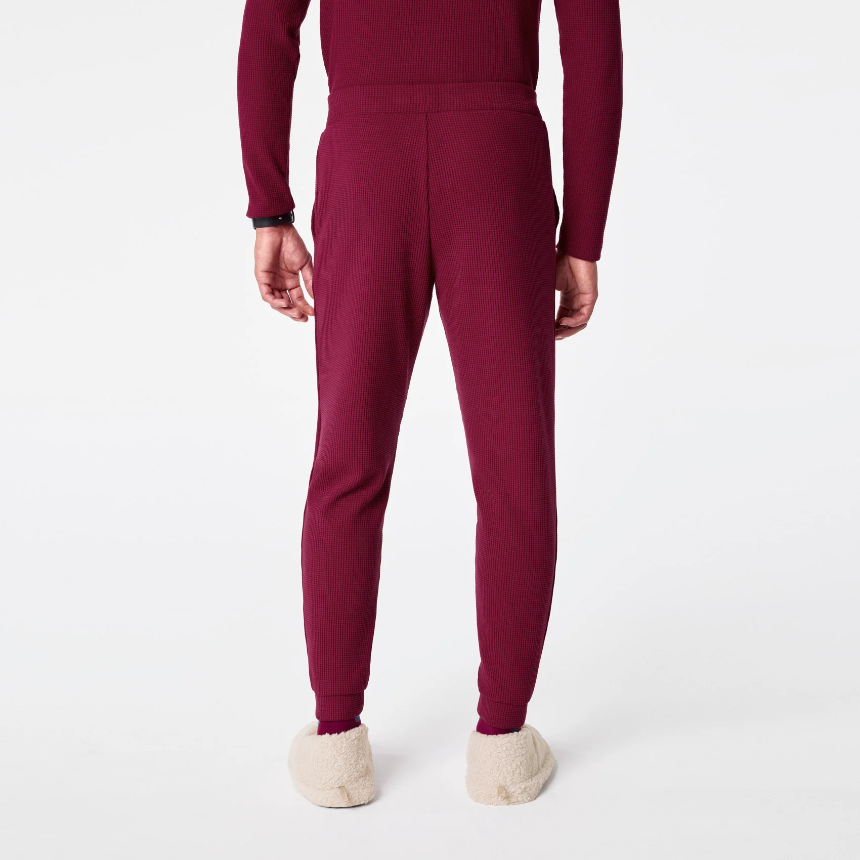 men's Deep Cranberry Off-Shift Waffle - Jogger Sweatpant⢠- Image 6