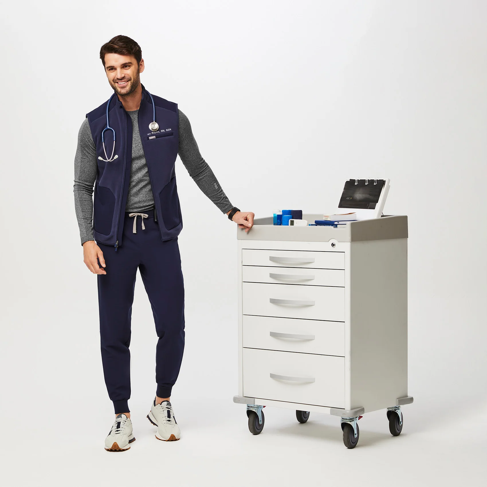 Men's Navy On-Shift™ - Fleece Vest - Image 2