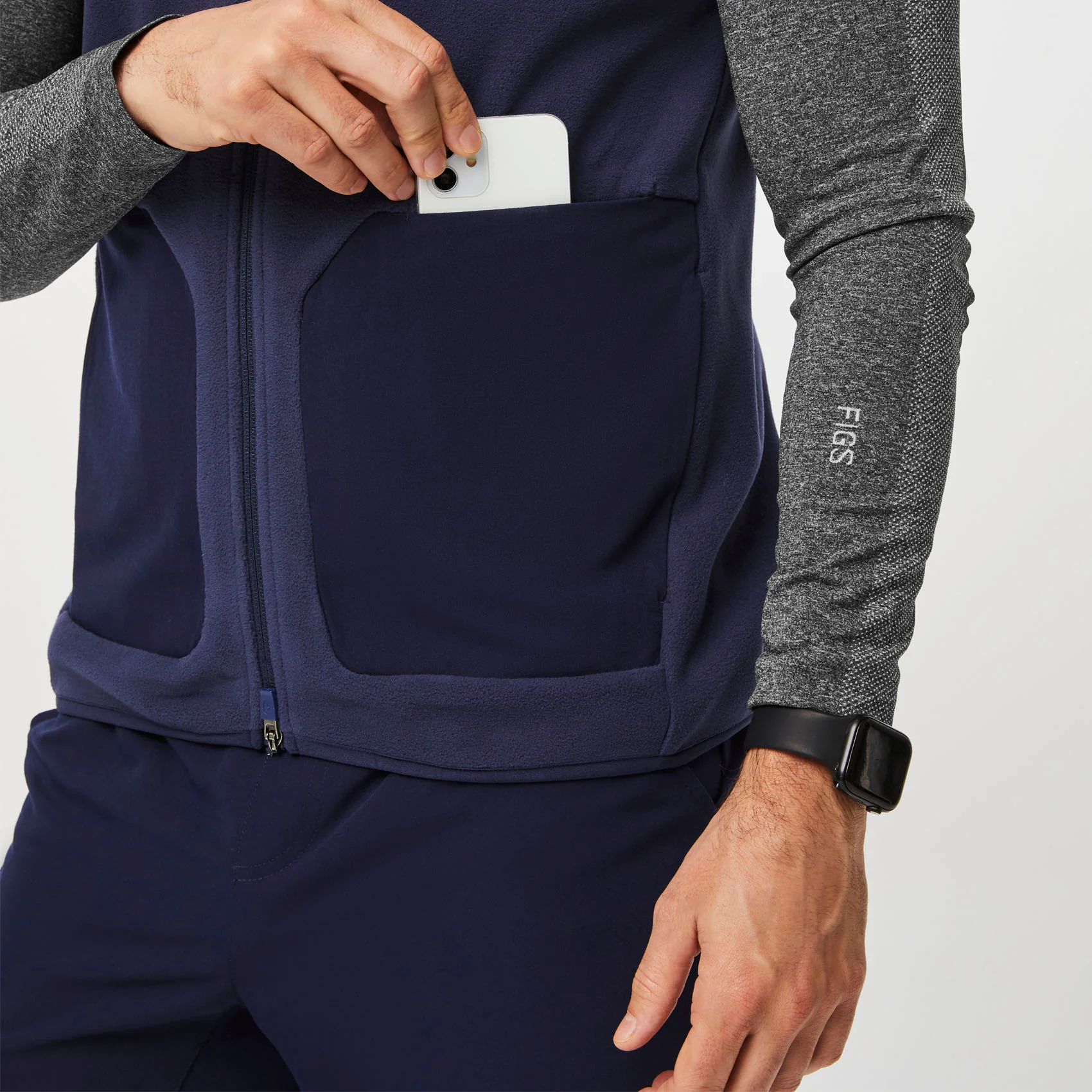 Men's Navy On-Shift™ - Fleece Vest - Image 6