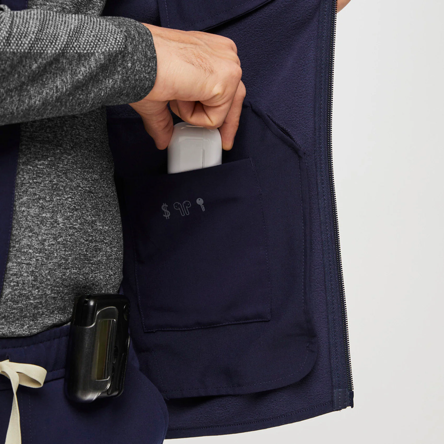 Men's Navy On-Shift™ - Fleece Vest - Image 7
