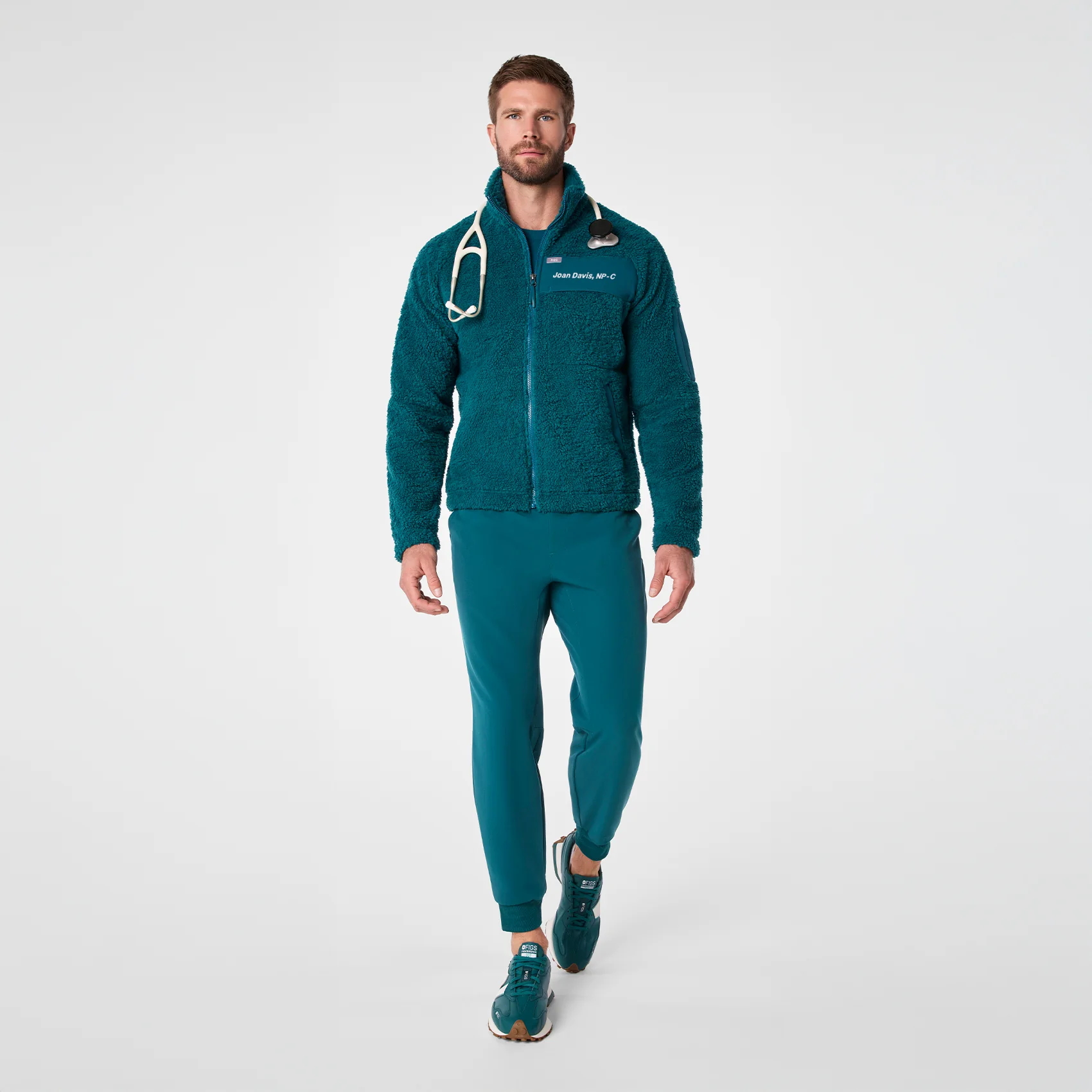 men's Caribbean Blue On Shift High Pile - Bomber Jacketâ„¢ - Image 2
