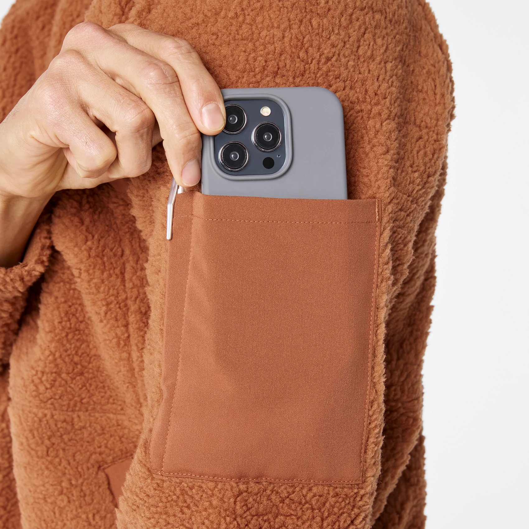 men's Mocha On Shift High Pile - Bomber Jacketâ„¢ - Image 9
