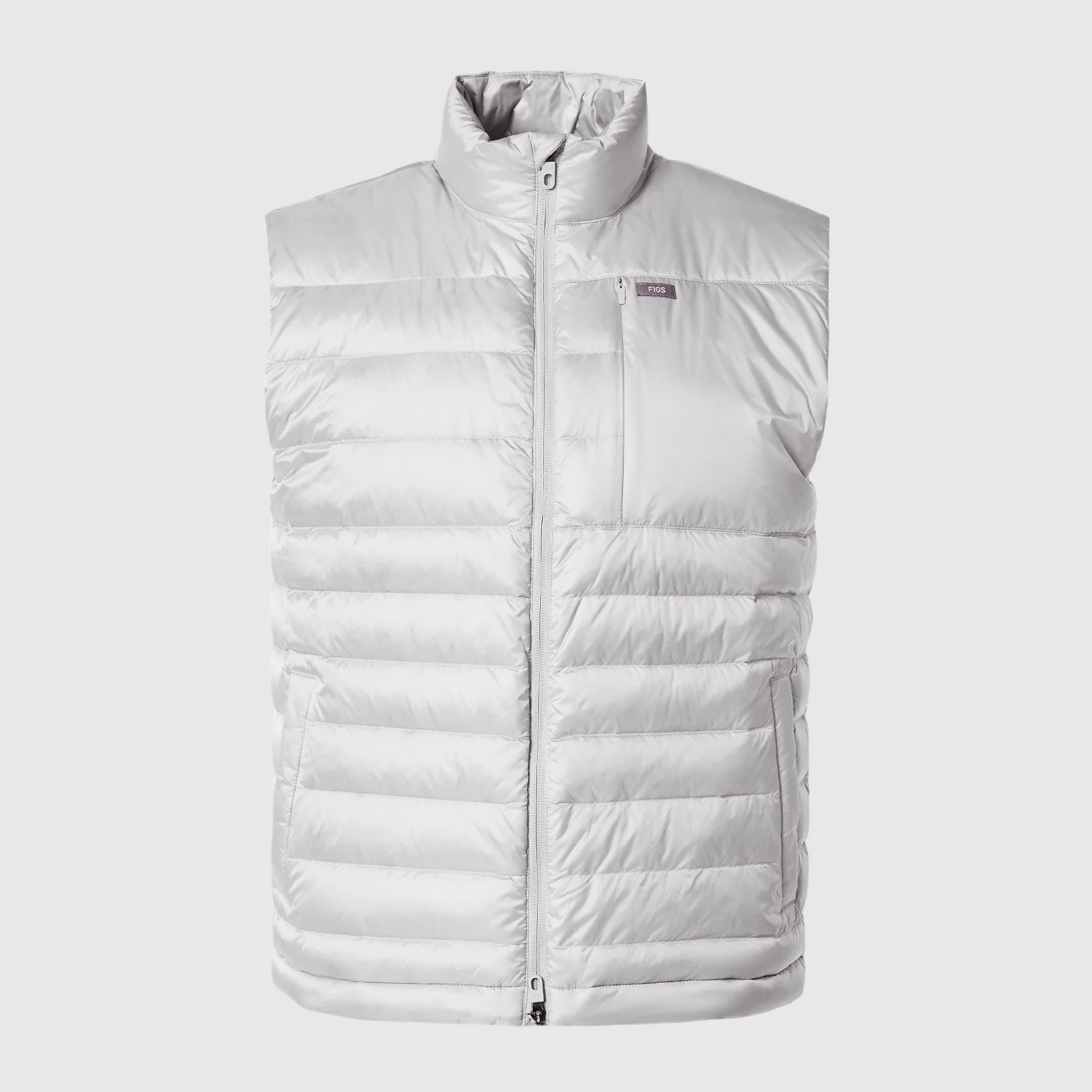 men's Silver Frost Metallic Puffer Vest - Image 10