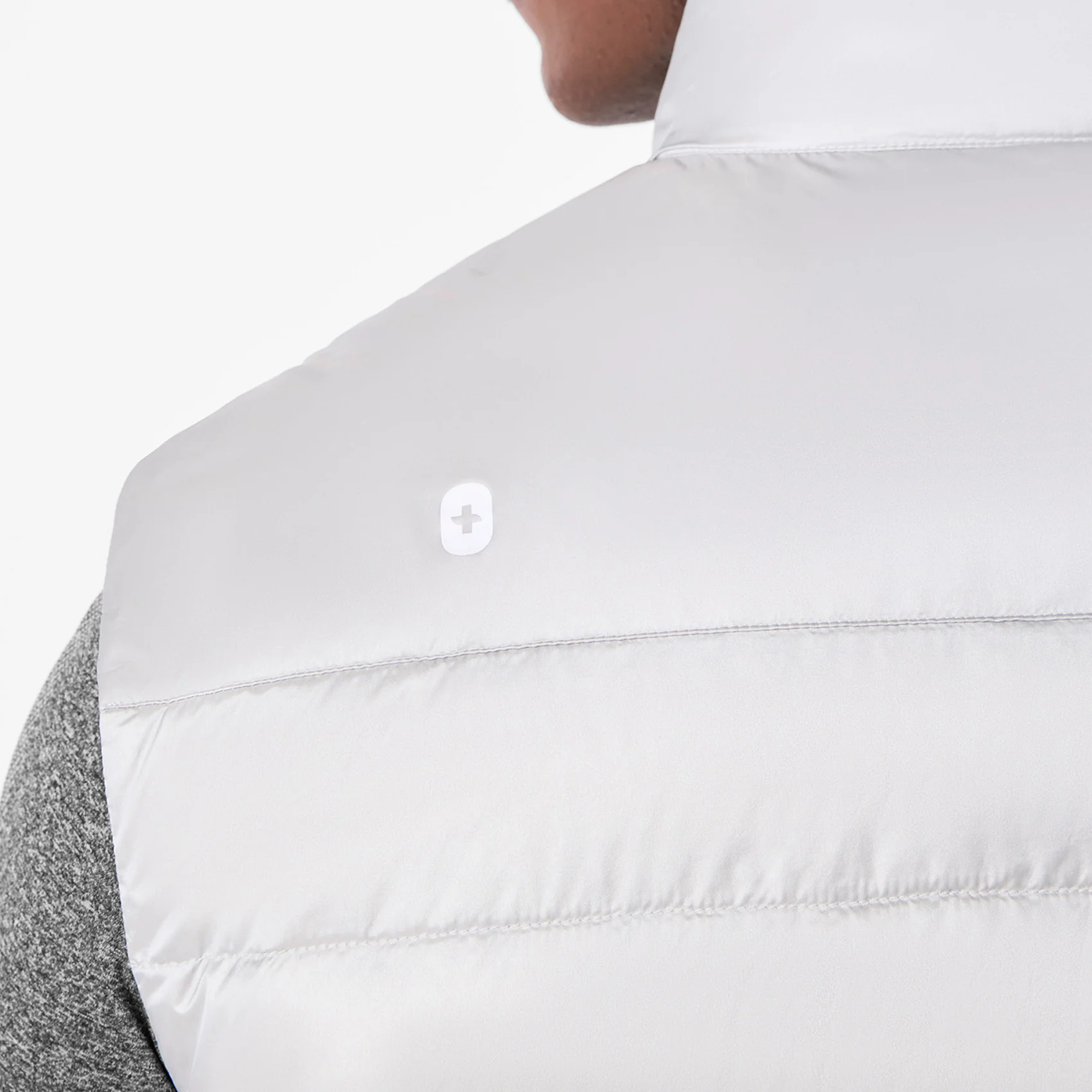 men's Silver Frost Metallic Puffer Vest - Image 5