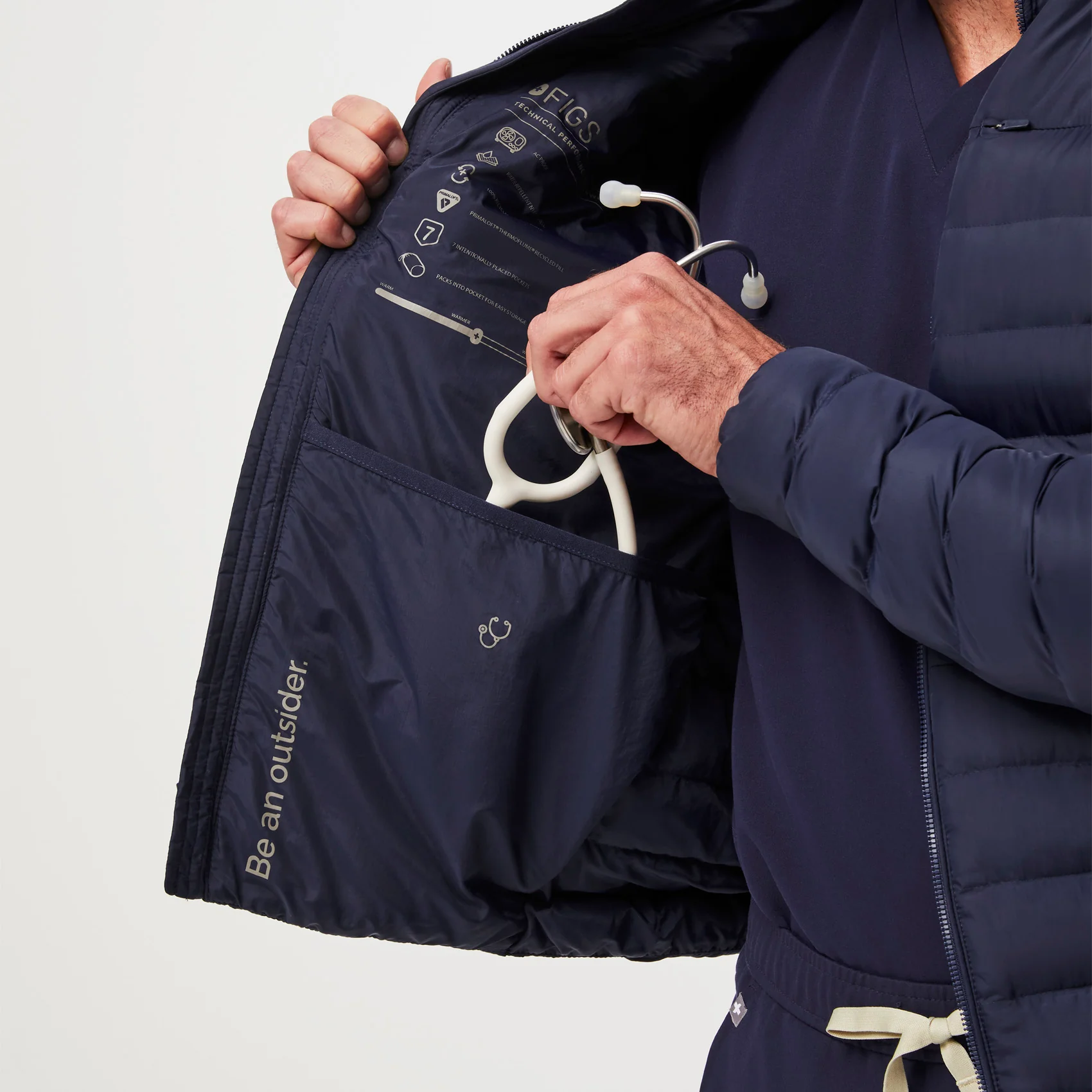 men's Navy On-Shift™ Packable - Puffer Jacket - Image 7