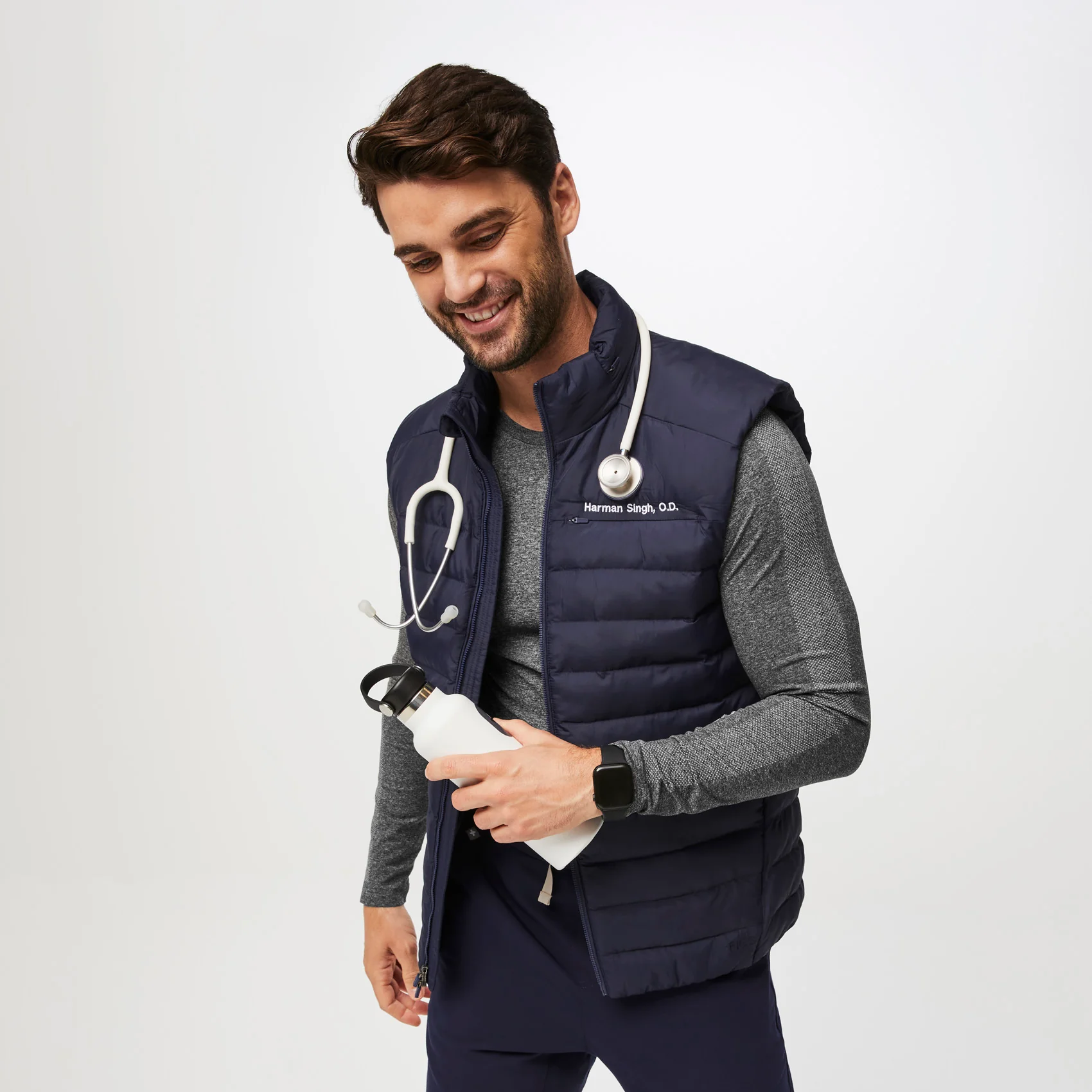 men's Navy On-Shift™ Packable - Puffer Vest - Image 10