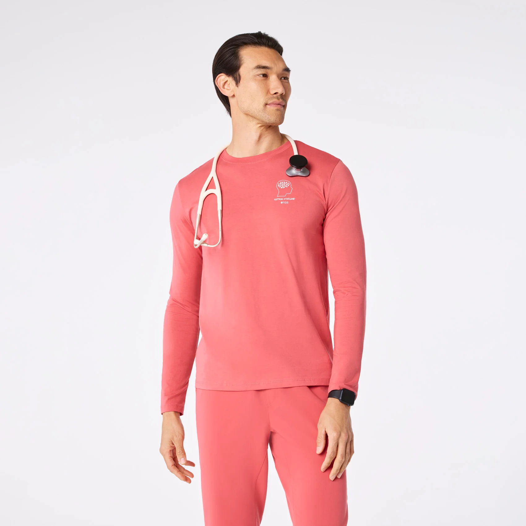 men's Pulmonary Pink Oxytocin Overload Supersoft - Longsleeve Underscrub