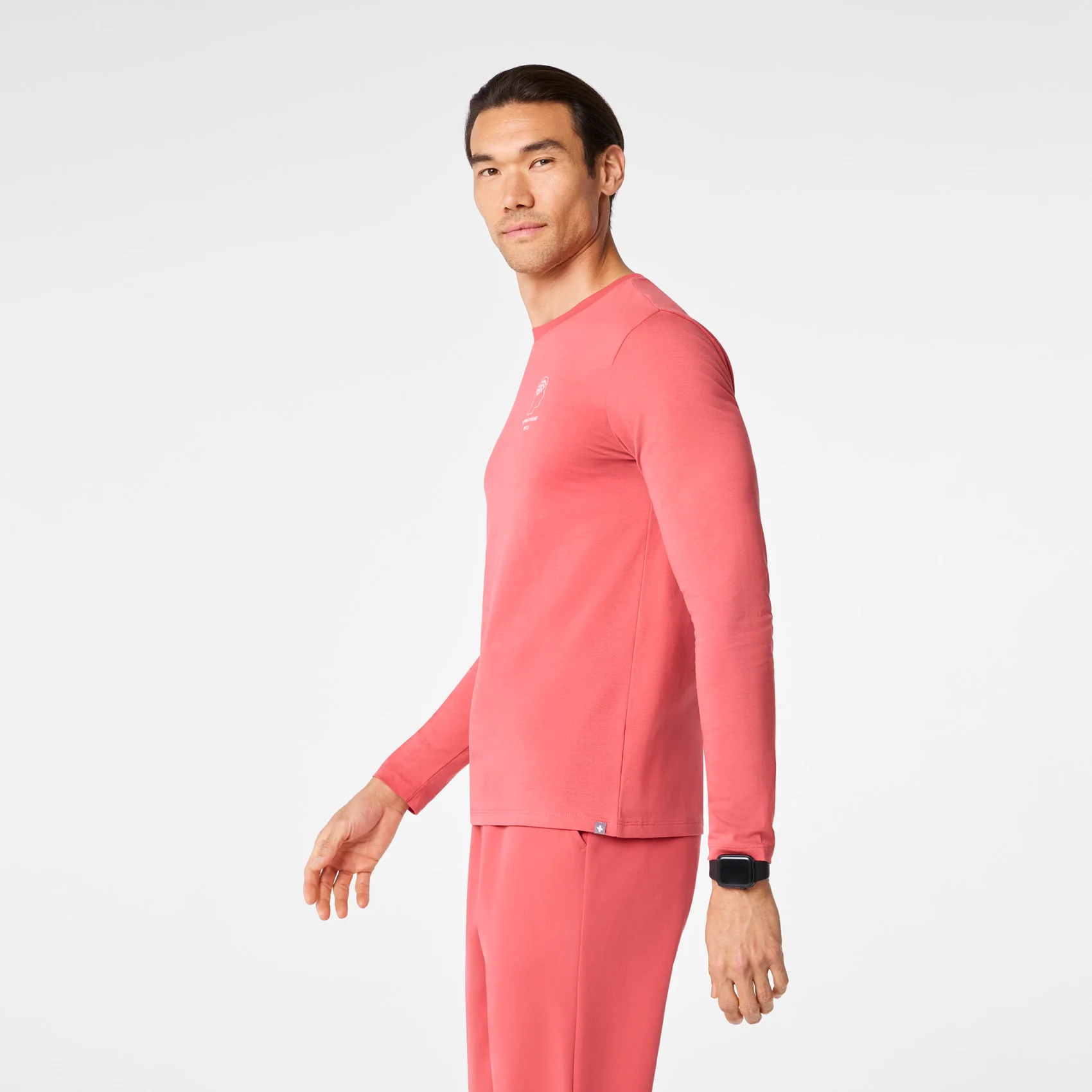 men's Pulmonary Pink Oxytocin Overload Supersoft - Longsleeve Underscrub - Image 4