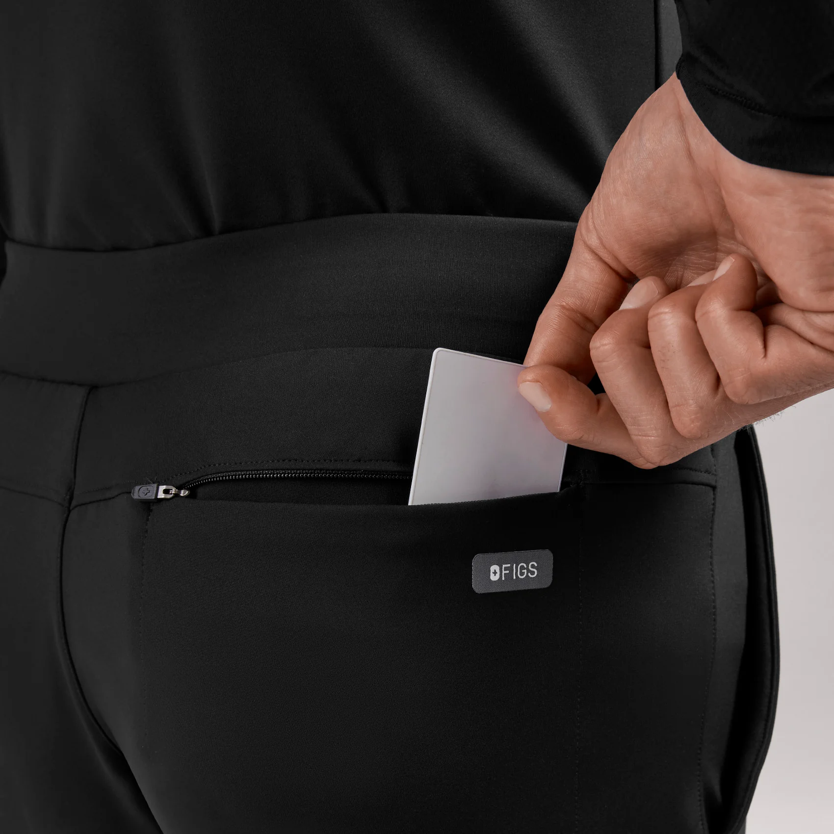 men's Black Pierre FORMx Slim Tapered - Scrub Pant™ - Image 5