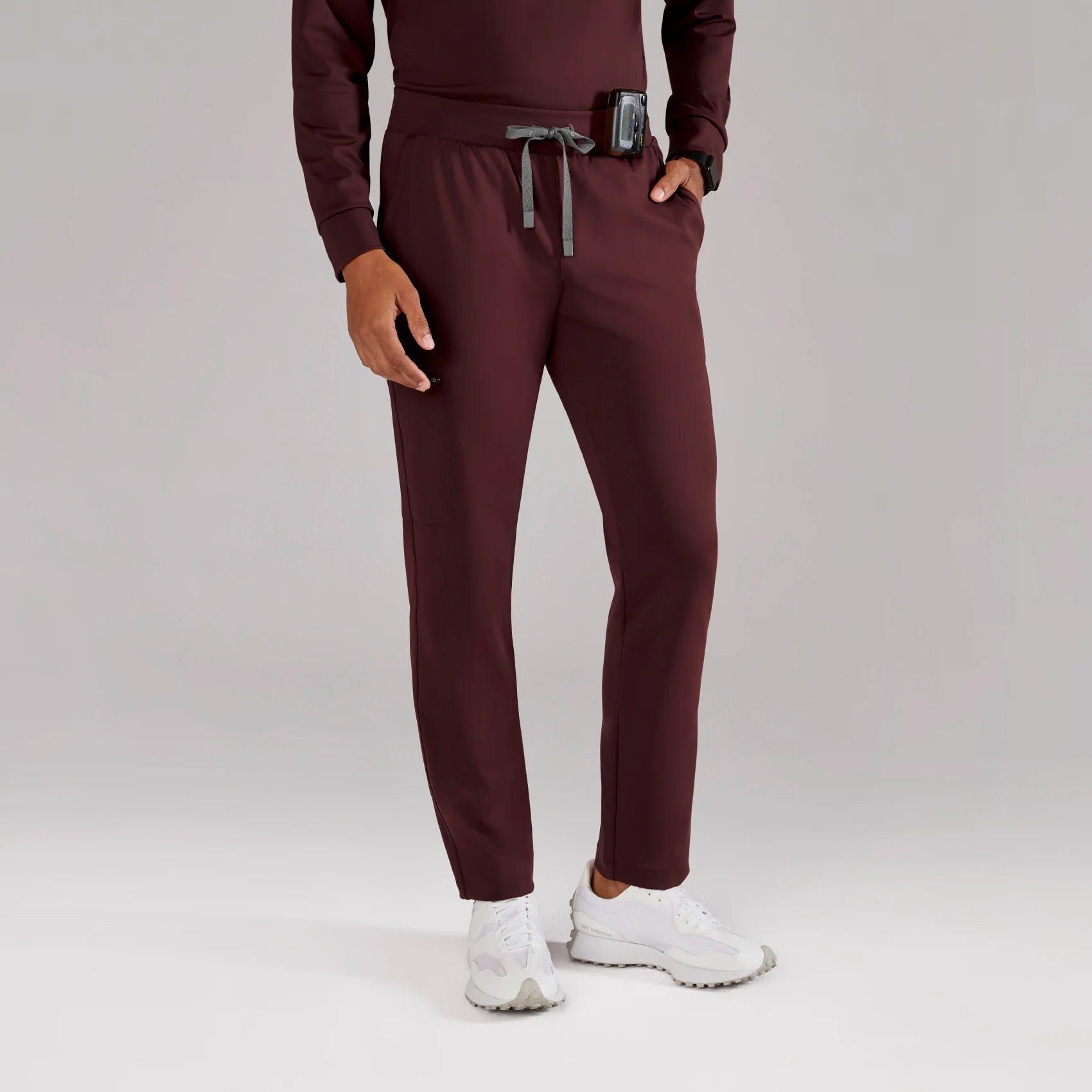 men's Burgundy Pierre FORMx Slim Tapered - Scrub Pantâ˘