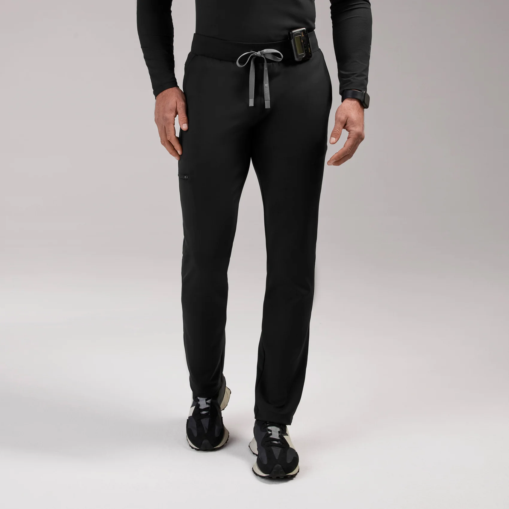 men's Black Pierre FORMx Slim Tapered - Tall Scrub Pantâ˘