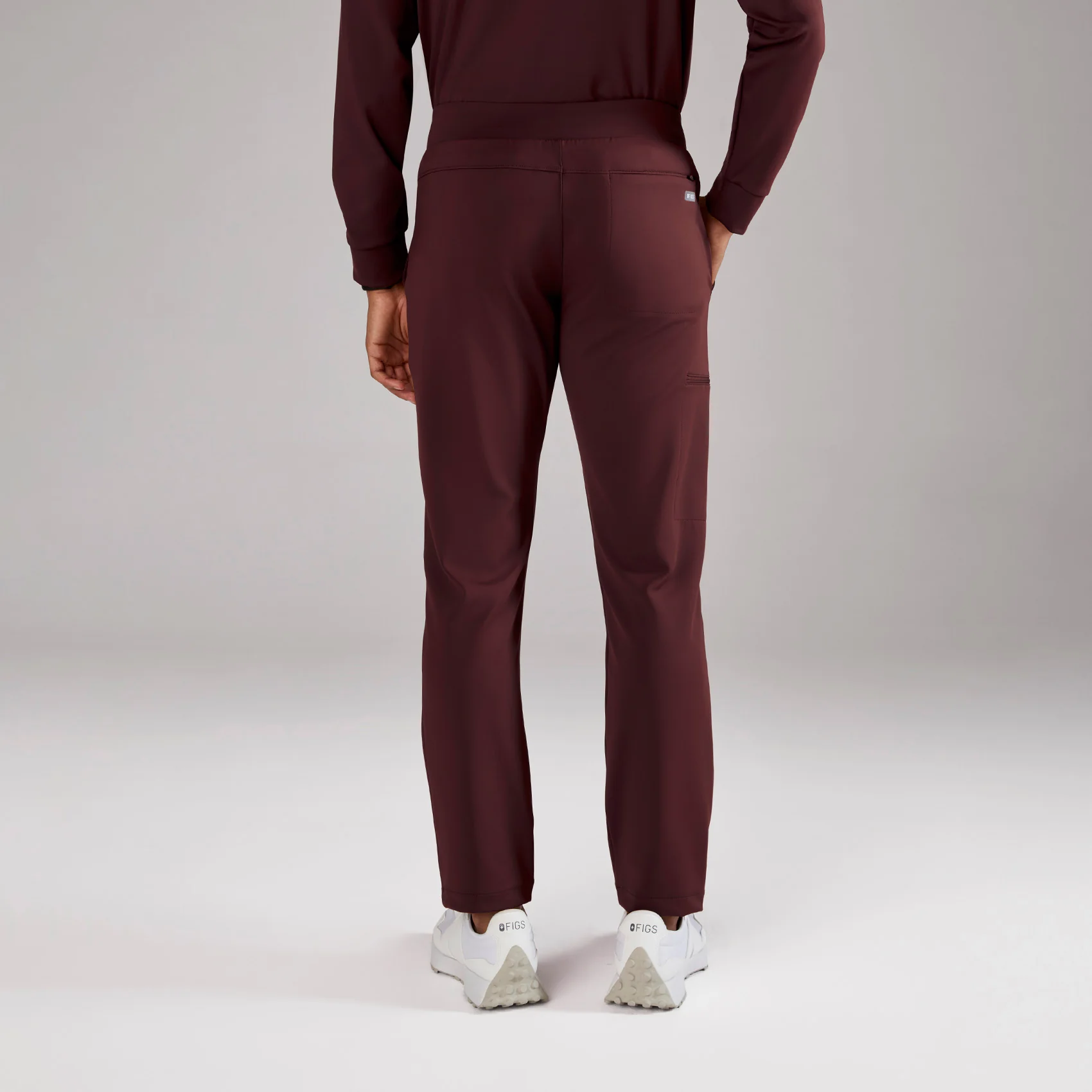 men's Burgundy Pierre FORMx Slim Tapered - Tall Scrub Pant™ - Image 4