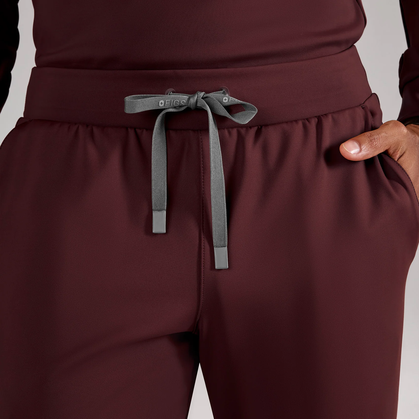 men's Burgundy Pierre FORMx Slim Tapered - Tall Scrub Pant™ - Image 6