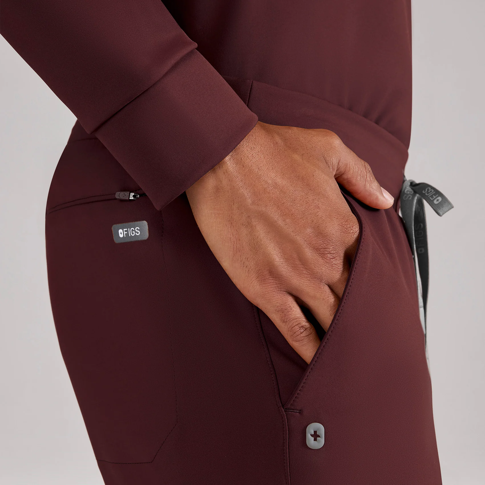 men's Burgundy Pierre FORMx Slim Tapered - Tall Scrub Pant™ - Image 7
