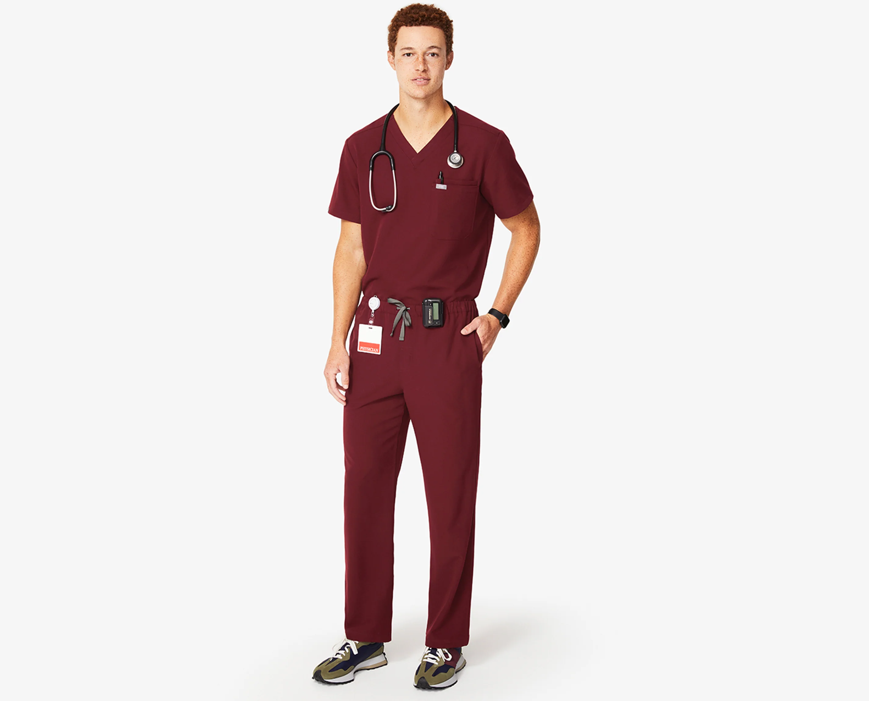 Men's Burgundy Pisco⢠- Tall Basic Scrub Pants - Image 6