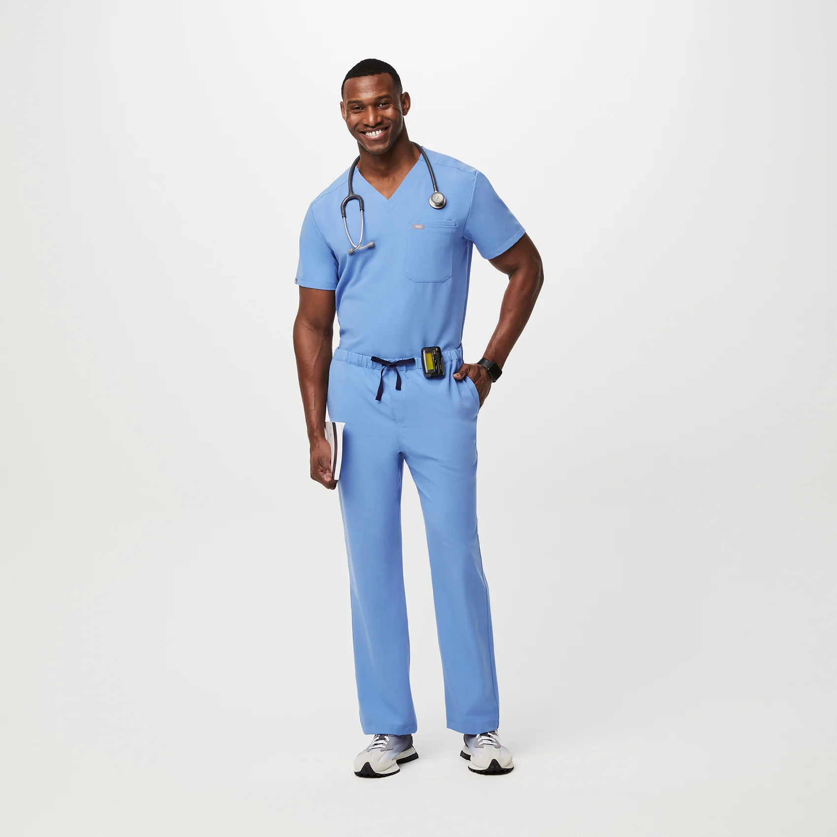 men's Ceil Blue Pisco™ - Tall Basic Scrub Pants (3XL - 6XL) - Image 2