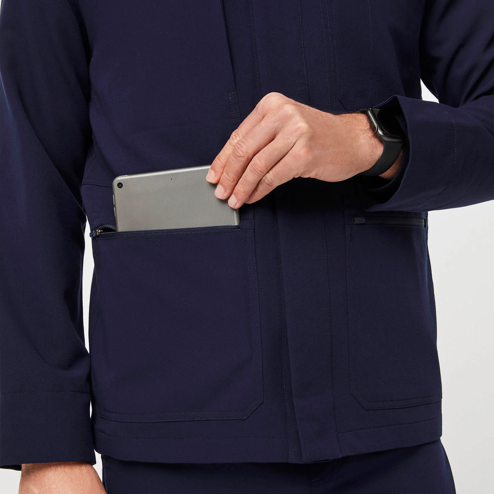 men's Navy Reed - Scrub Jacket - Image 6