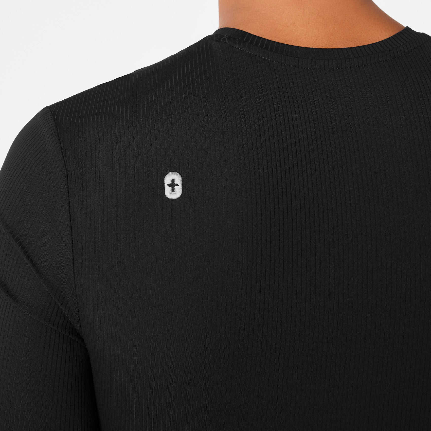 men's Black Ribbed - Longsleeve Underscrub - Image 2