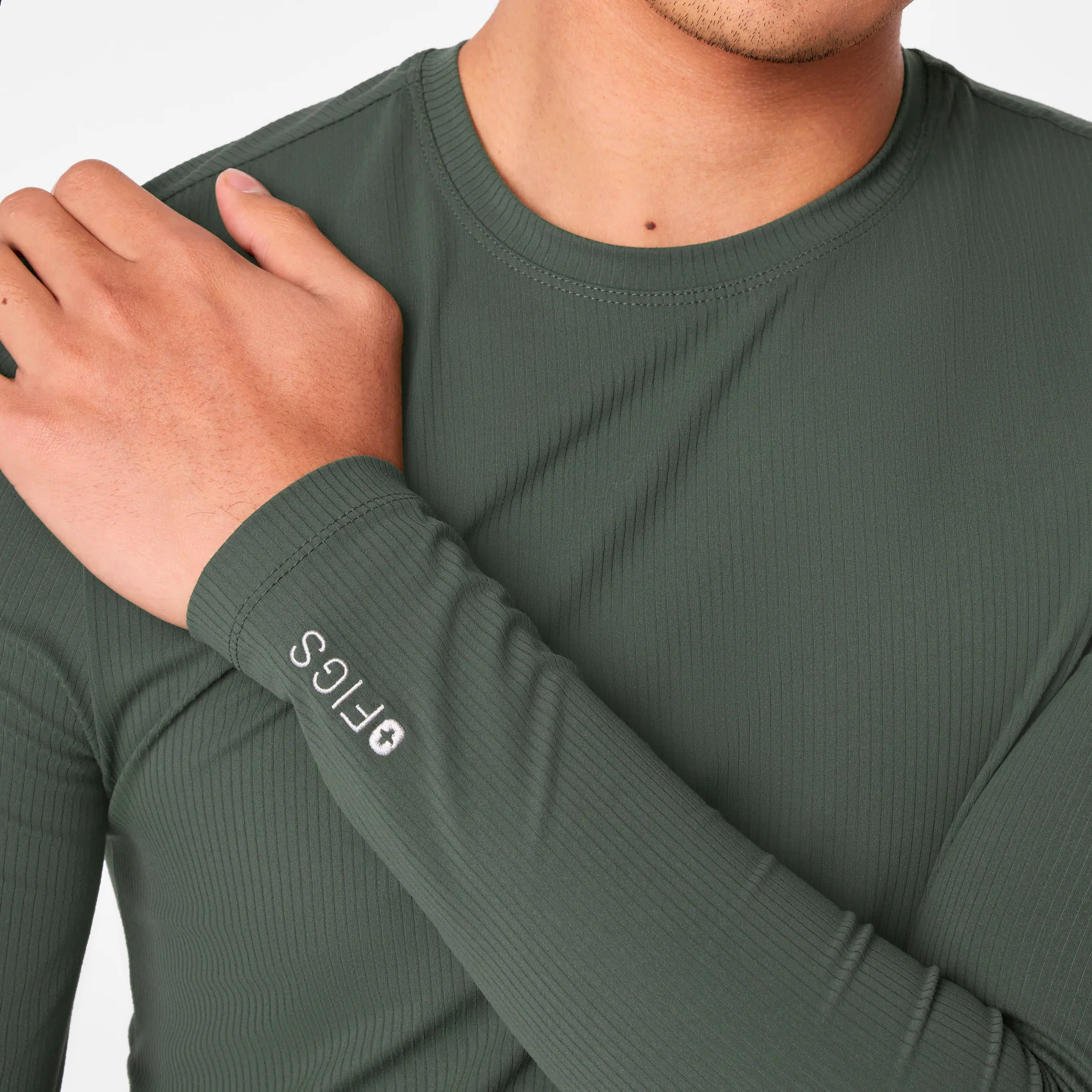 men's Moss Ribbed - Longsleeve Underscrub - Image 6