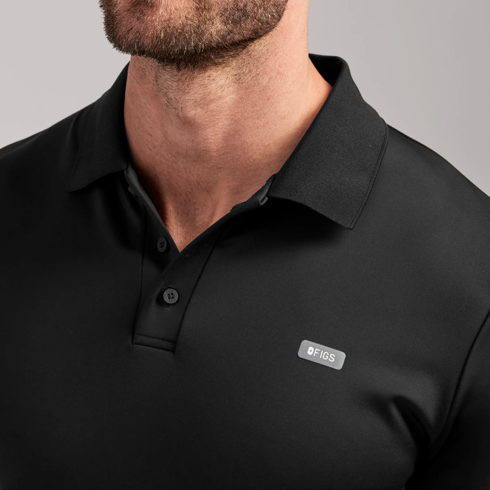 men's Black Rocco FORMx™ Polo - Scrub Top - Image 6