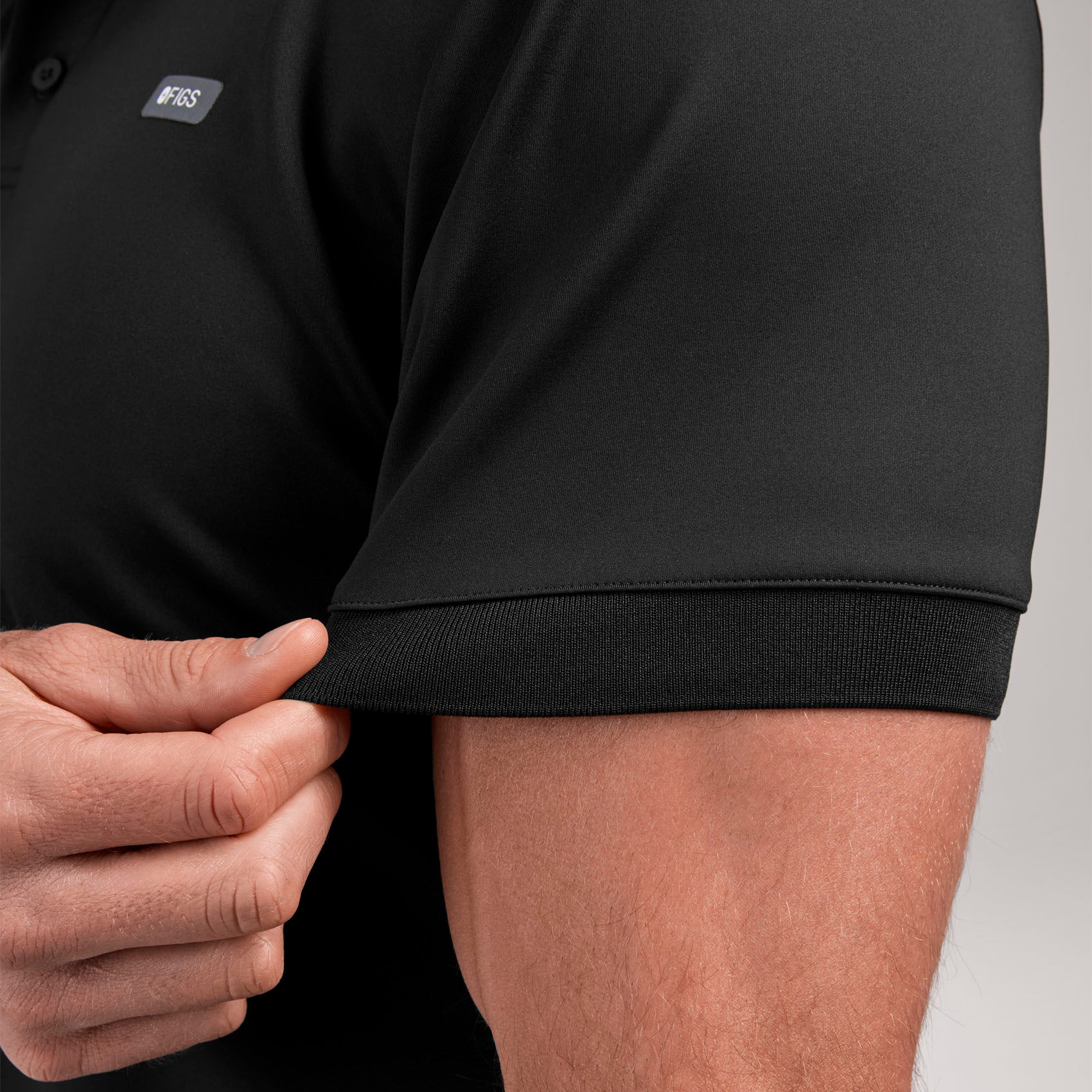 men's Black Rocco FORMx™ Polo - Scrub Top - Image 7