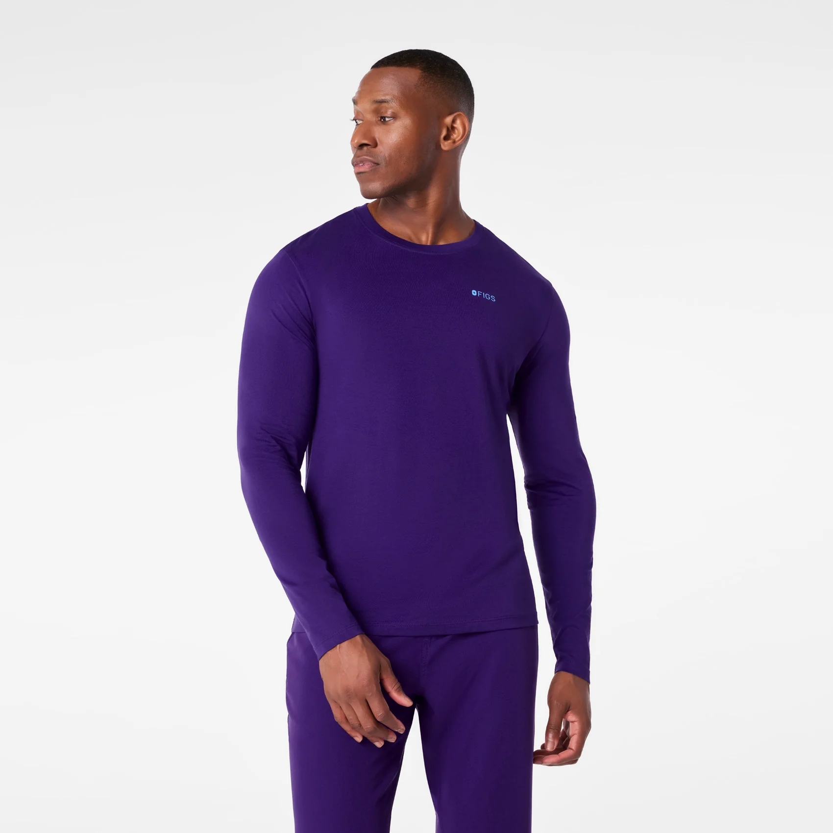 men's Purple Pulse Sleigh Rounds Supersoft - Longsleeve Underscrub - Image 3