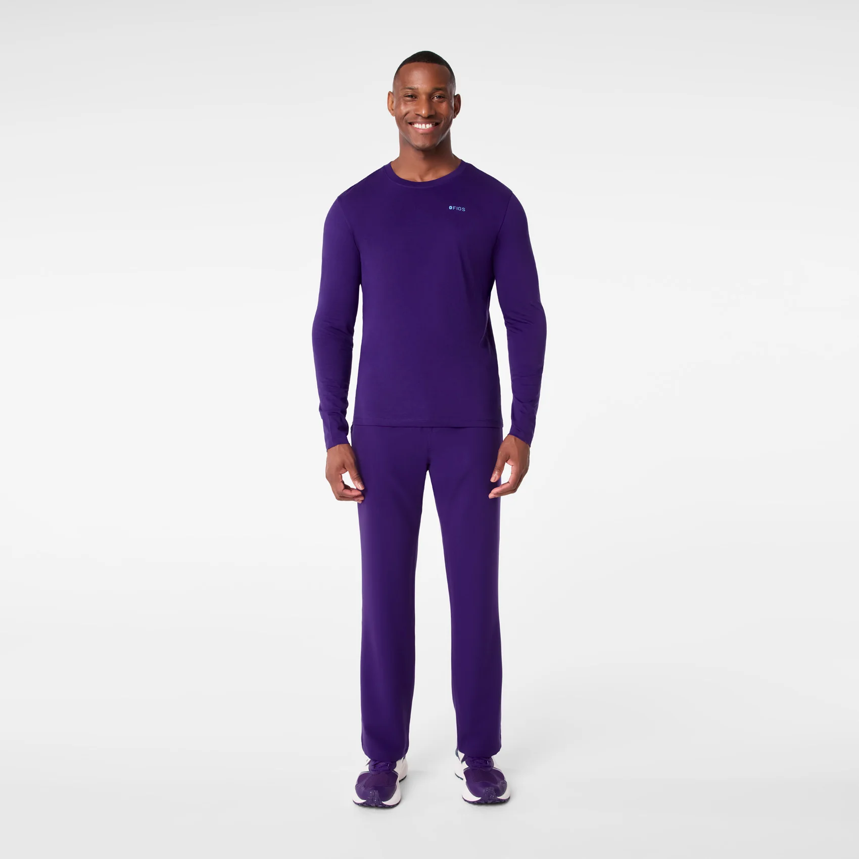men's Purple Pulse Sleigh Rounds Supersoft - Longsleeve Underscrub - Image 4